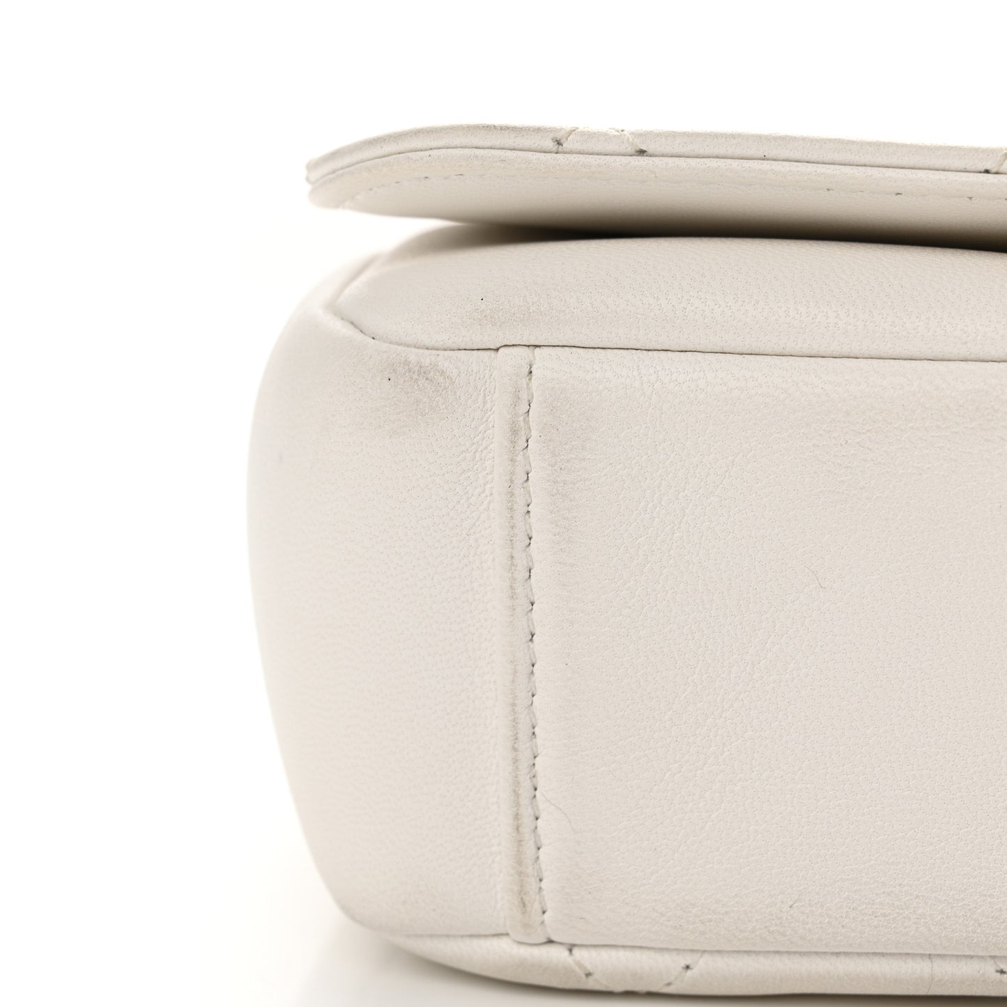 Lambskin Quilted Studded Beauty Begins Flap White