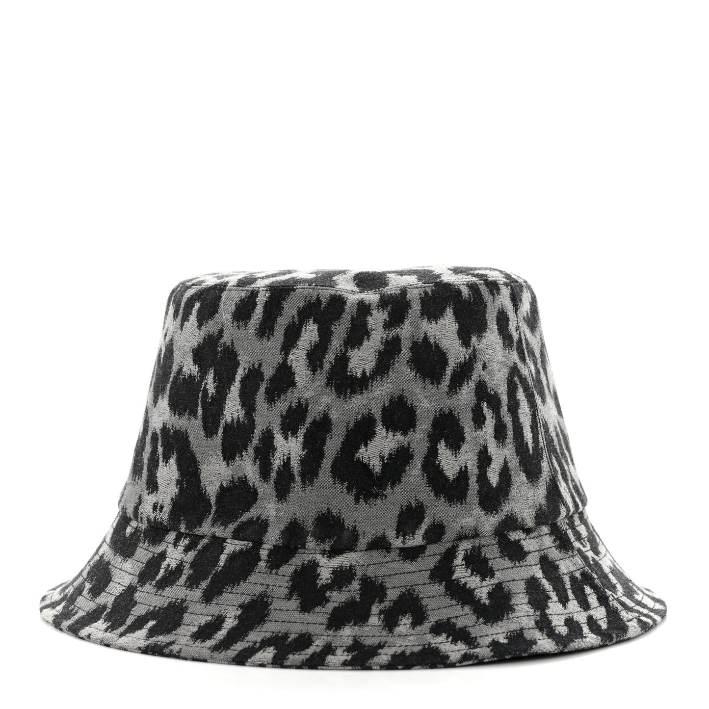 Oblique Reversible Leopard Bucket Hat 56 Grey