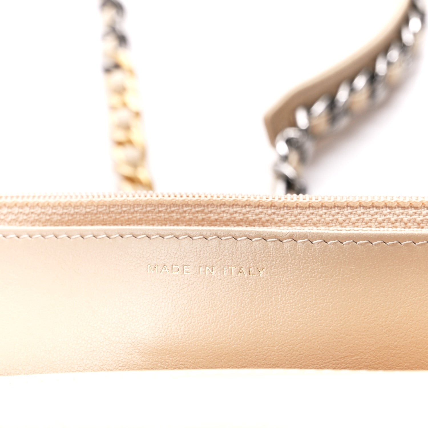 Chanel Lambskin Quilted Chanel 19 Wallet On Chain WOC Beige 7 of 12