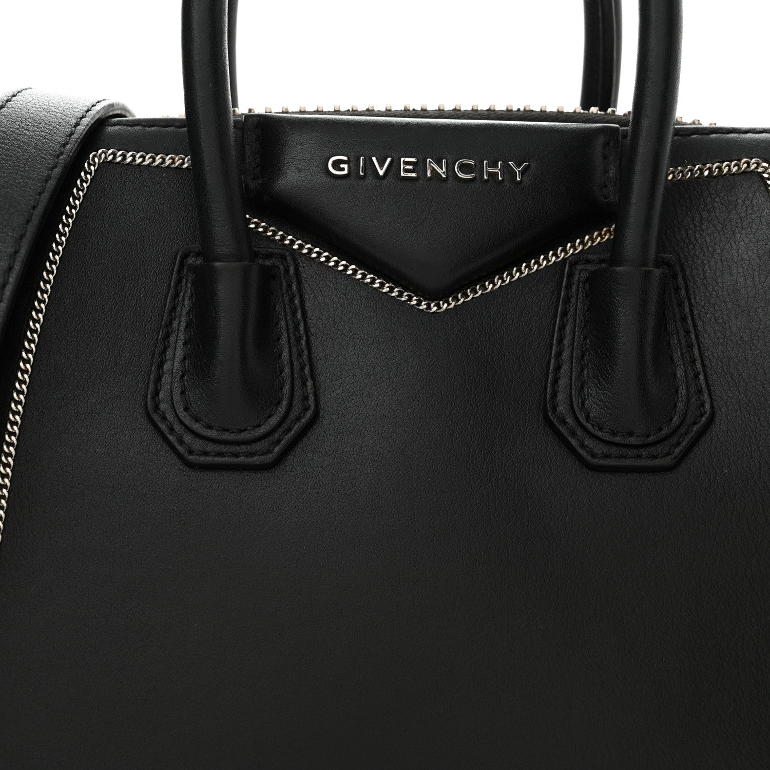 Givenchy Calfskin Chain Detail Mini Antigona Black 8 of 12