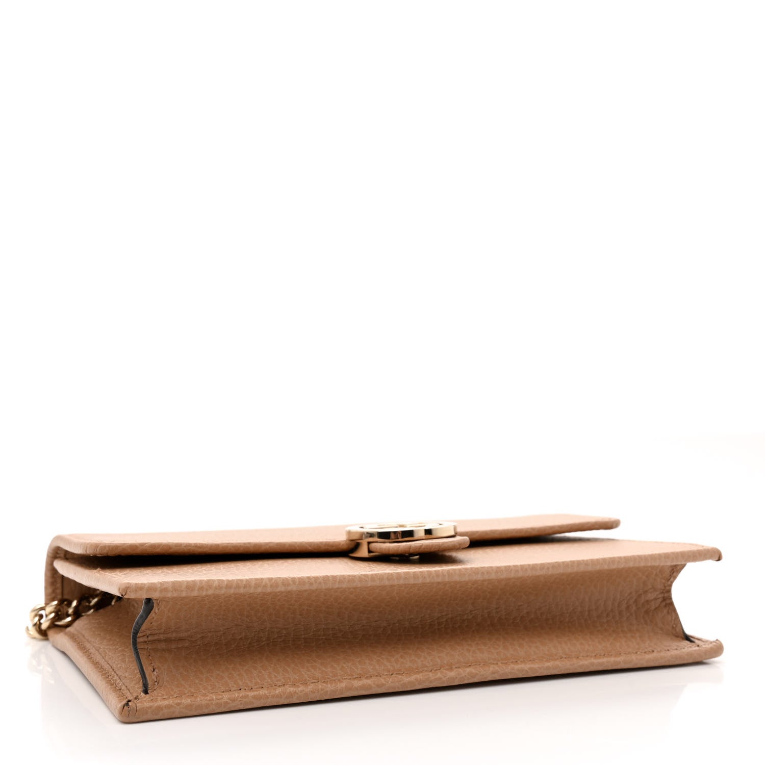 Gucci Dollar Calfskin Interlocking G Chain Wallet Camelia 4 of 10