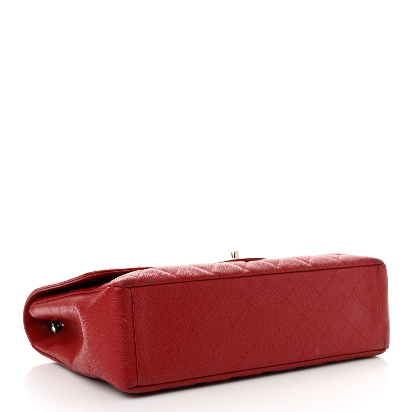 Caviar Quilted Maxi Single Flap Red