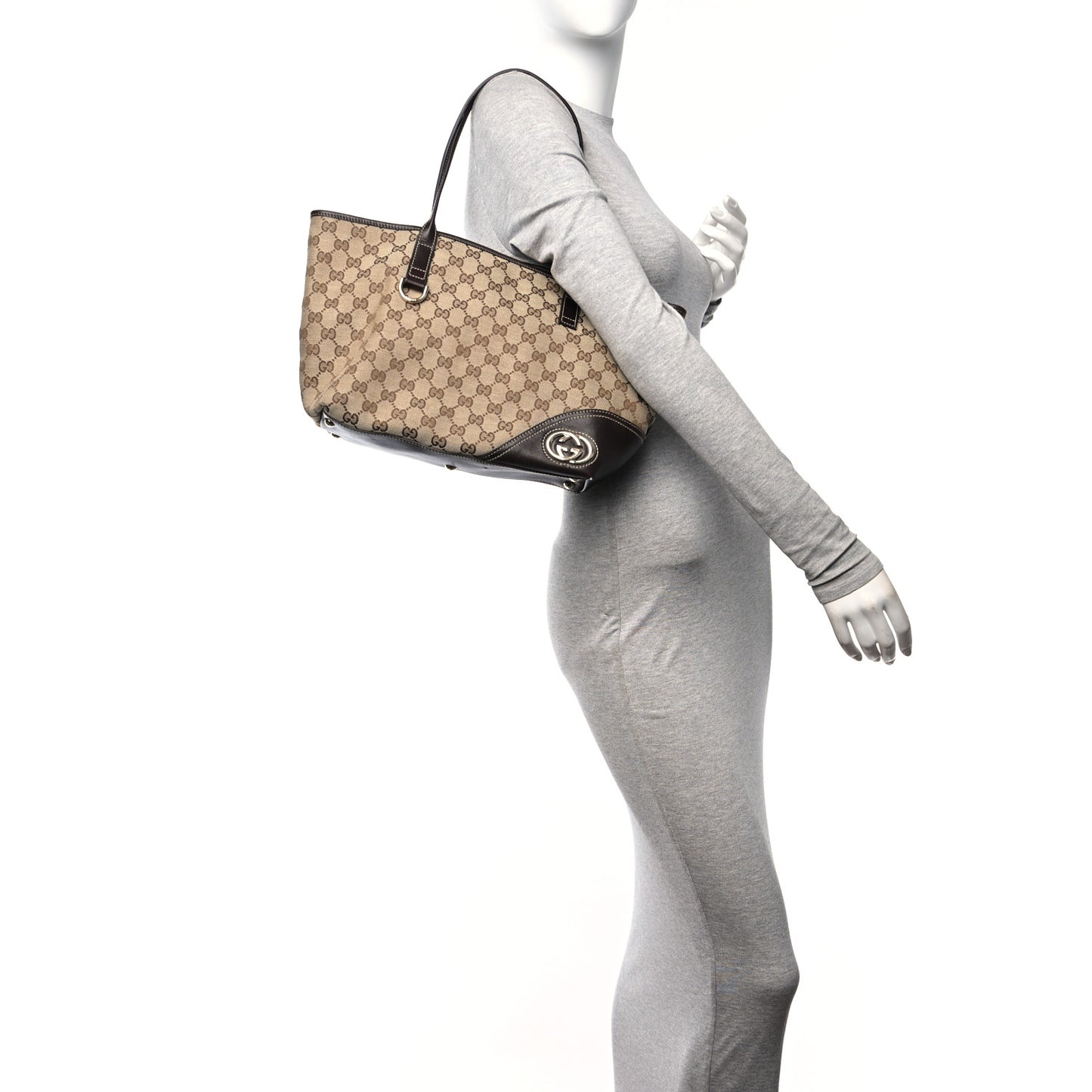 Monogram Medium New Britt Tote Brown