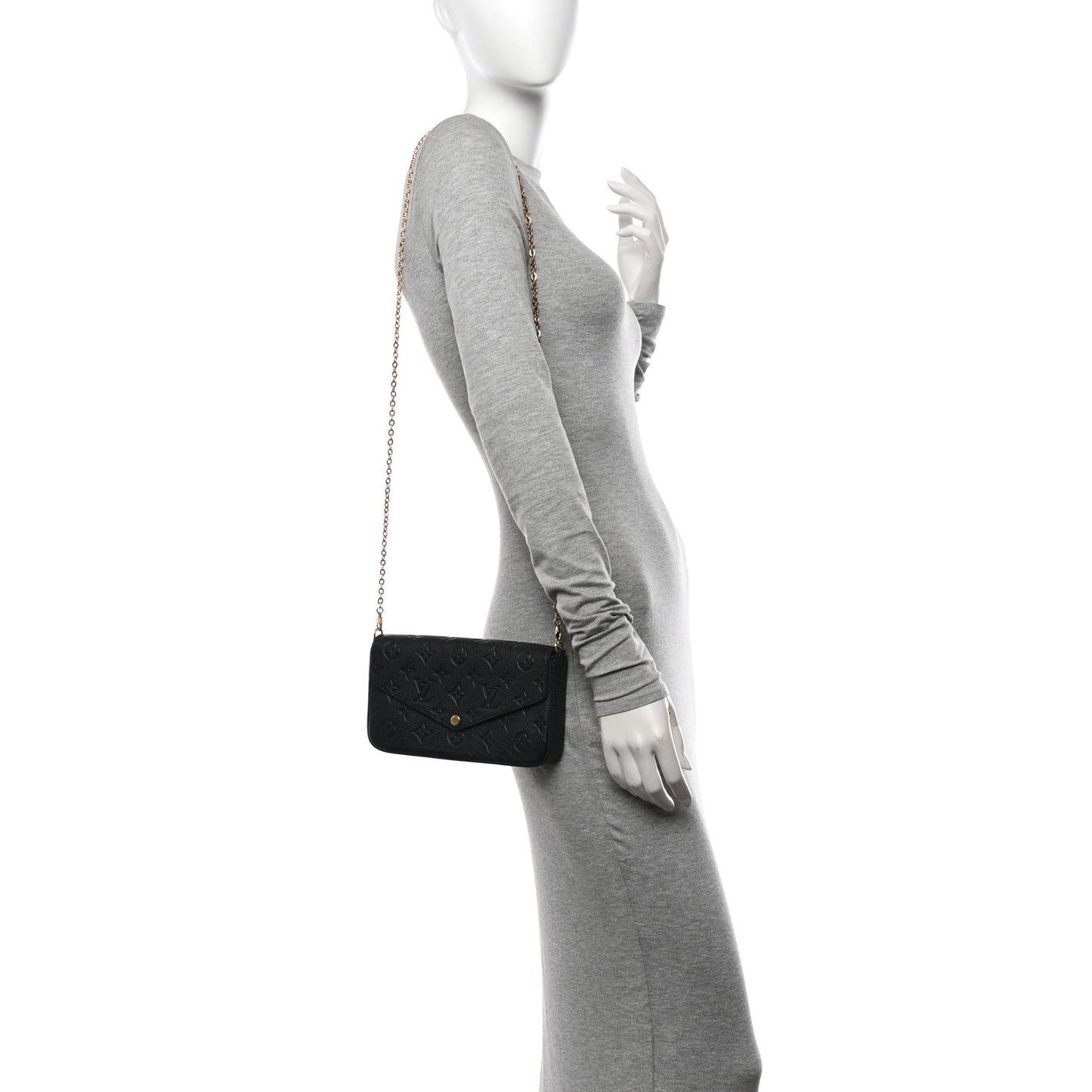Empreinte Pochette Felicie Chain Wallet Black