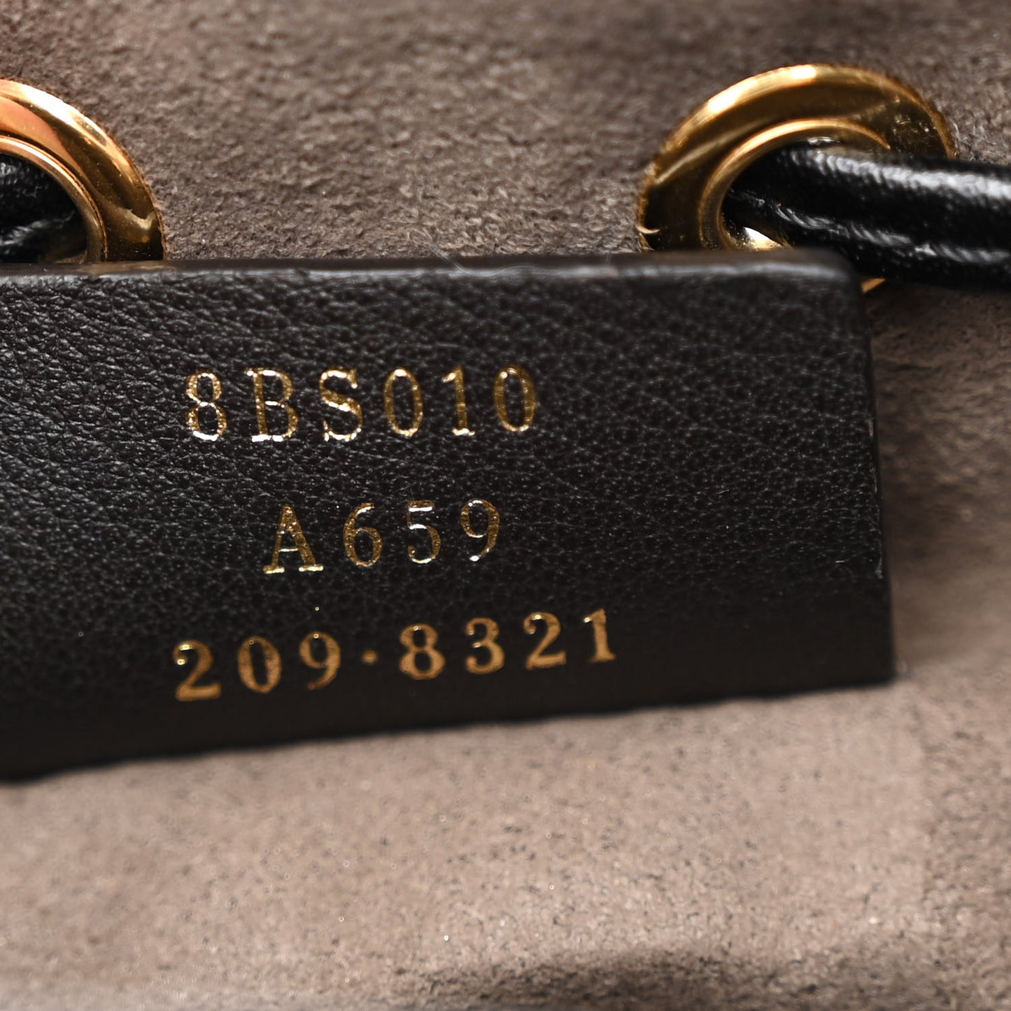 Vitello Liberty F is Fendi Bi-Color FF 1974 Embossed Mini Mon Tresor Bucket Bag Maya Black