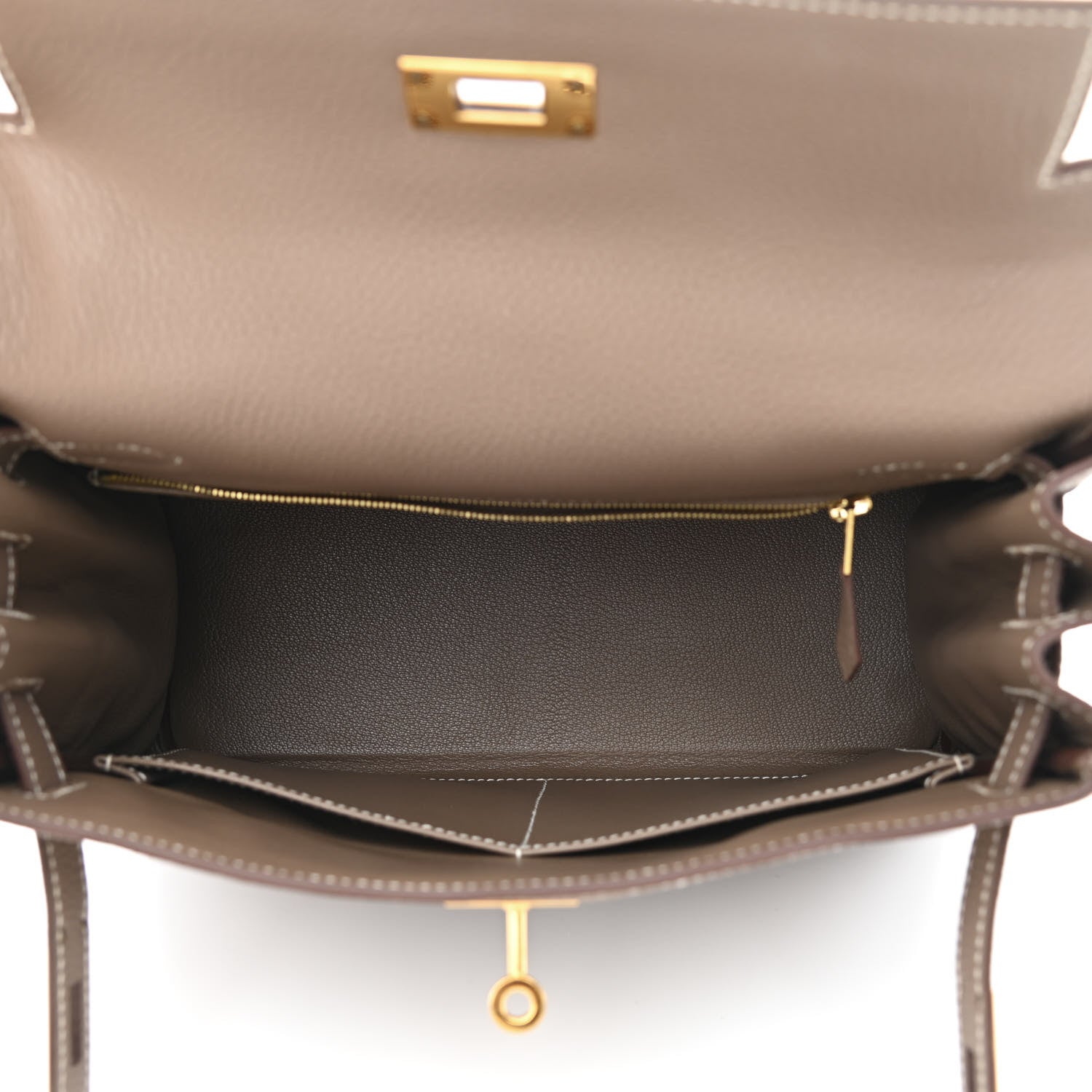 Hermes Togo Kelly Retourne 28 Etoupe 5 of 12