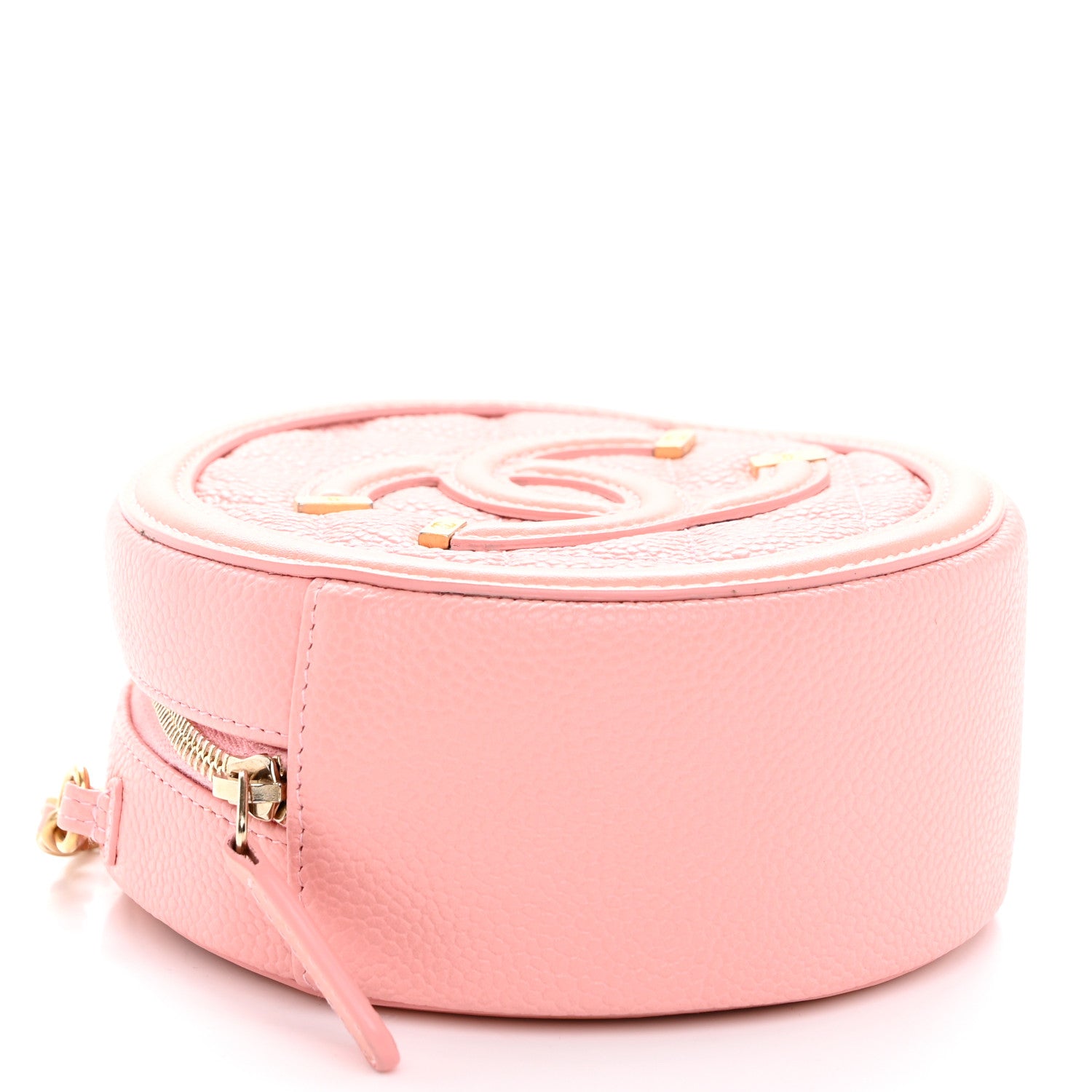 Chanel Caviar Quilted Round Filigree Crossbody Pink 4 of 10