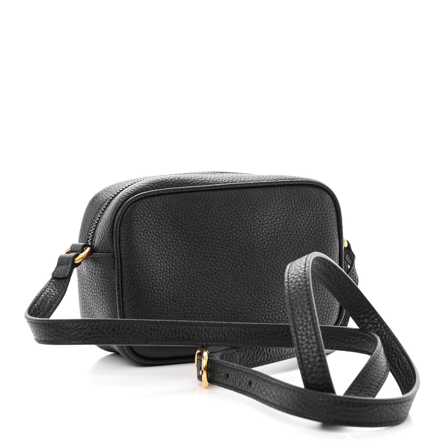 Pebbled Calfskin Mini Soho Disco Bag Black