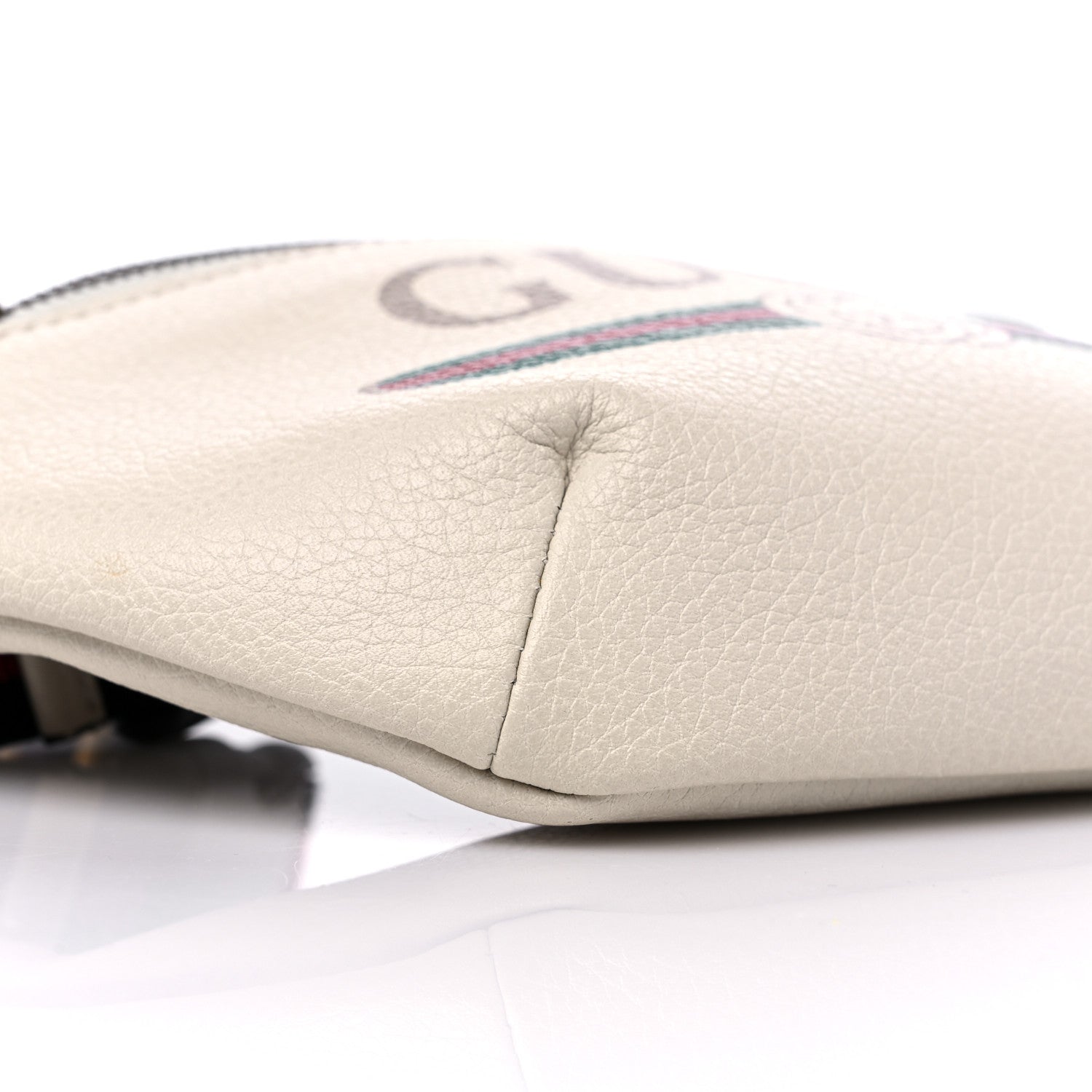 Gucci Grained Calfskin Small Logo Belt Bag White 8 of 9