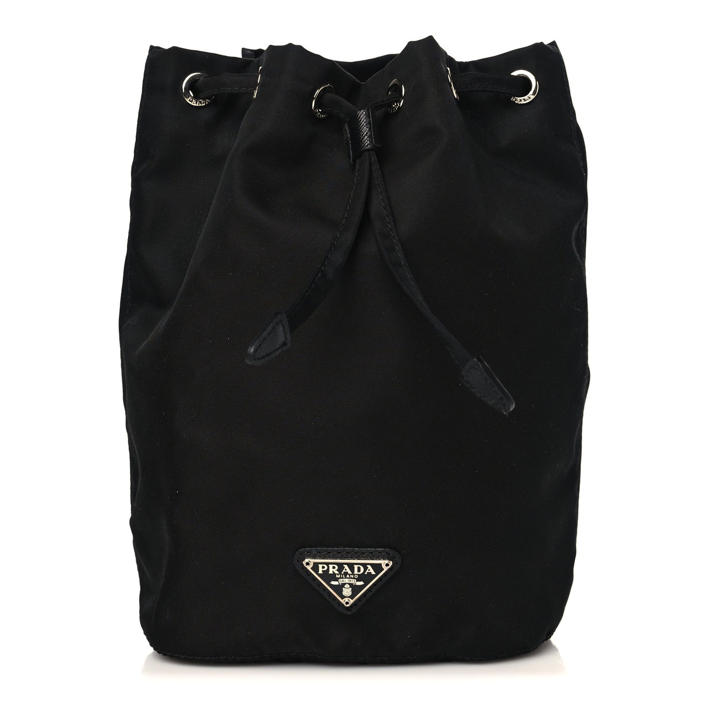 Nylon Vela Drawstring Pouch Black