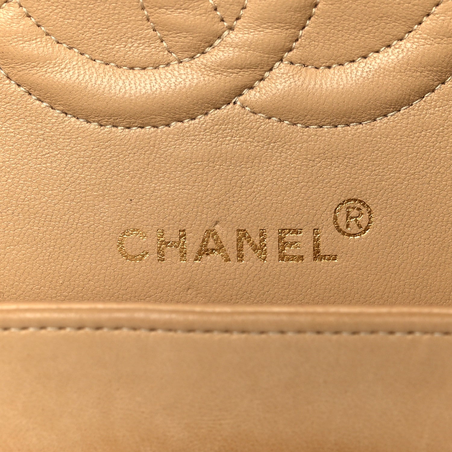 Chanel Lambskin Quilted Medium Double Flap Beige 5 of 15