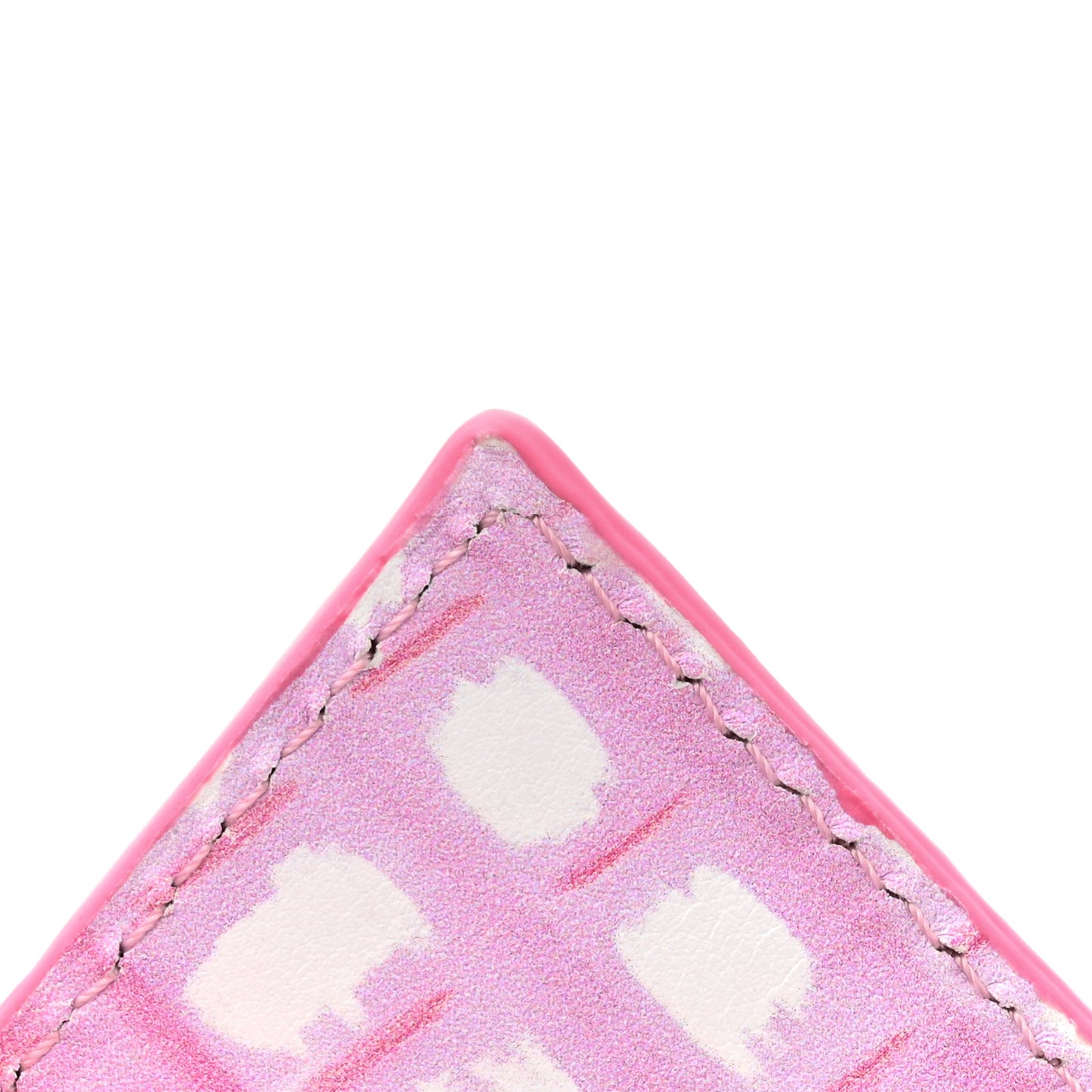 Smooth Calfskin Check Printed Le Chiquito Pink White