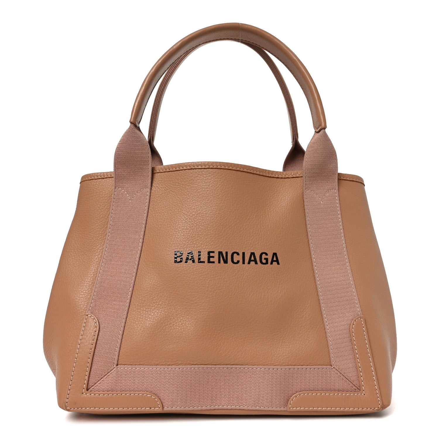 Balenciaga Nappa S Navy Cabas Beige Latte 1859847 – FASHIONPHILE