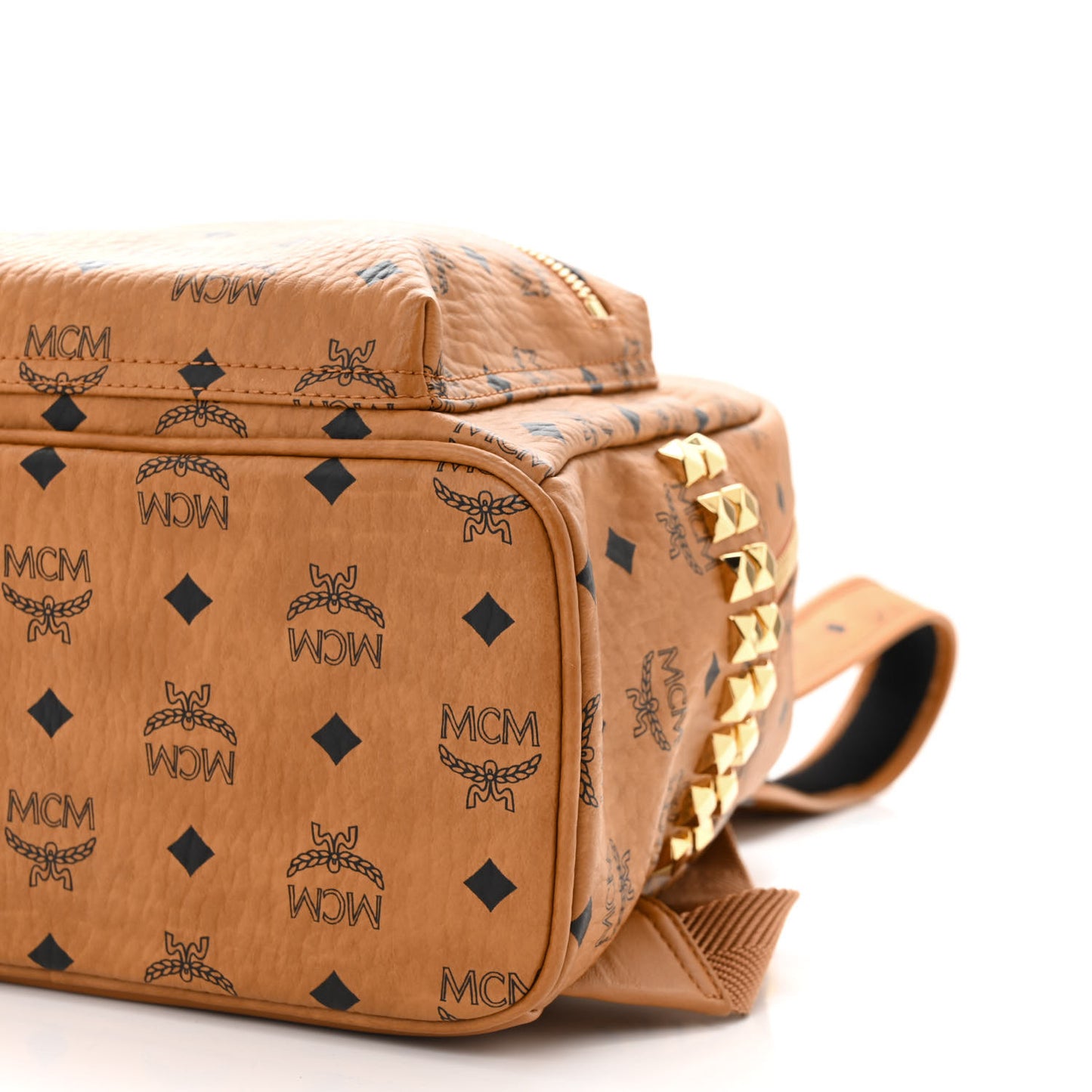 Visetos Small Side Stud Stark Backpack Cognac