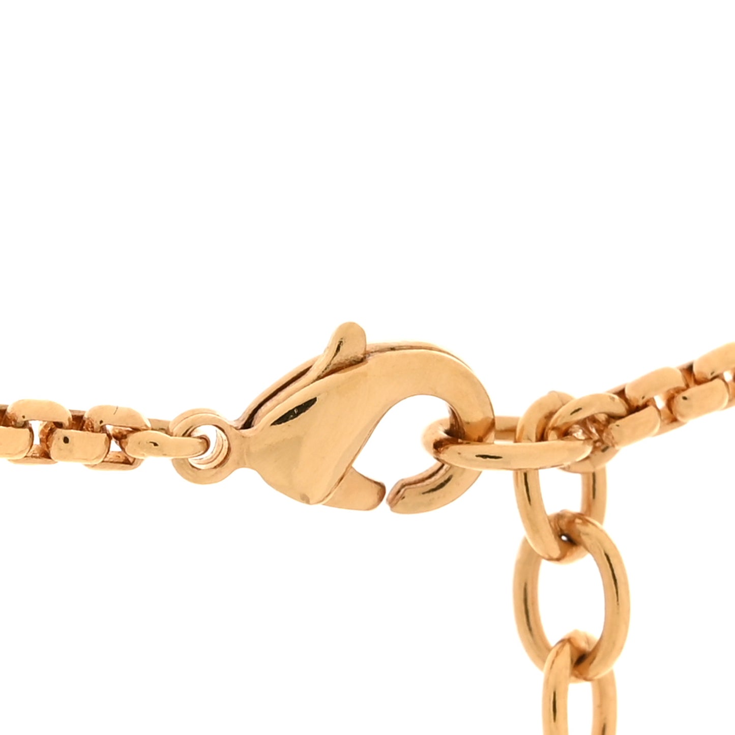 Metal Crystal LV Rodeo Pendant Necklace Gold