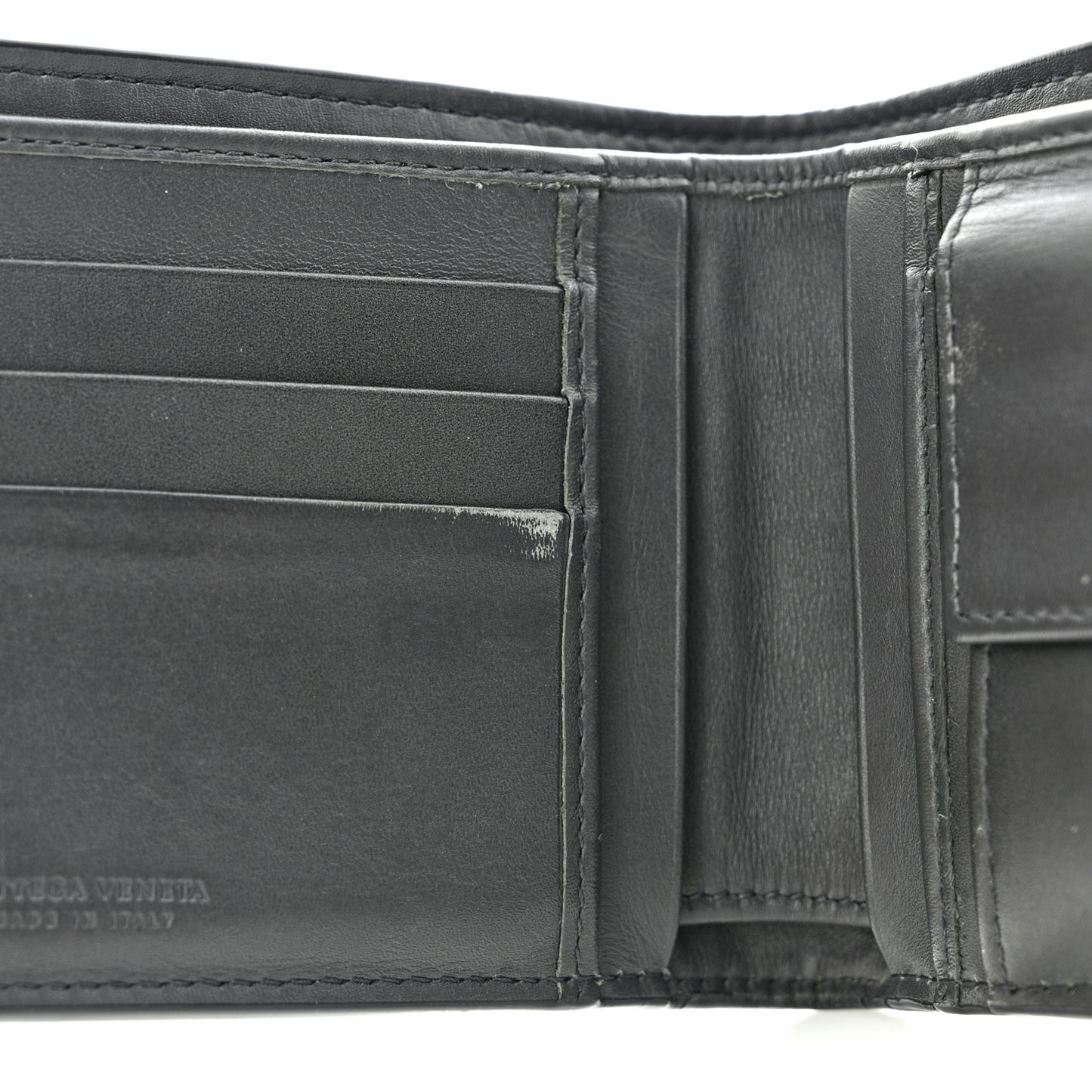 Nappa Intrecciato Bi-Fold Wallet Grey