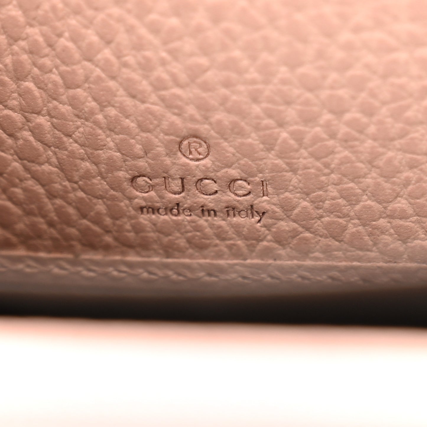 Dollar Calfskin GG Supreme Monogram GG Marmont Zip Around Wallet Light Pink Beige White