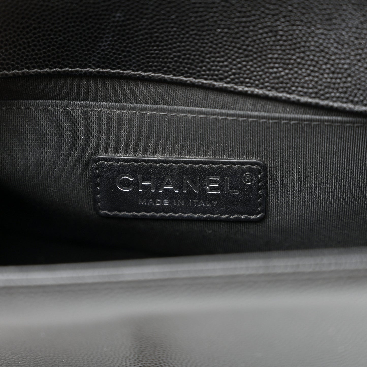 Caviar Quilted Small Boy Flap Black