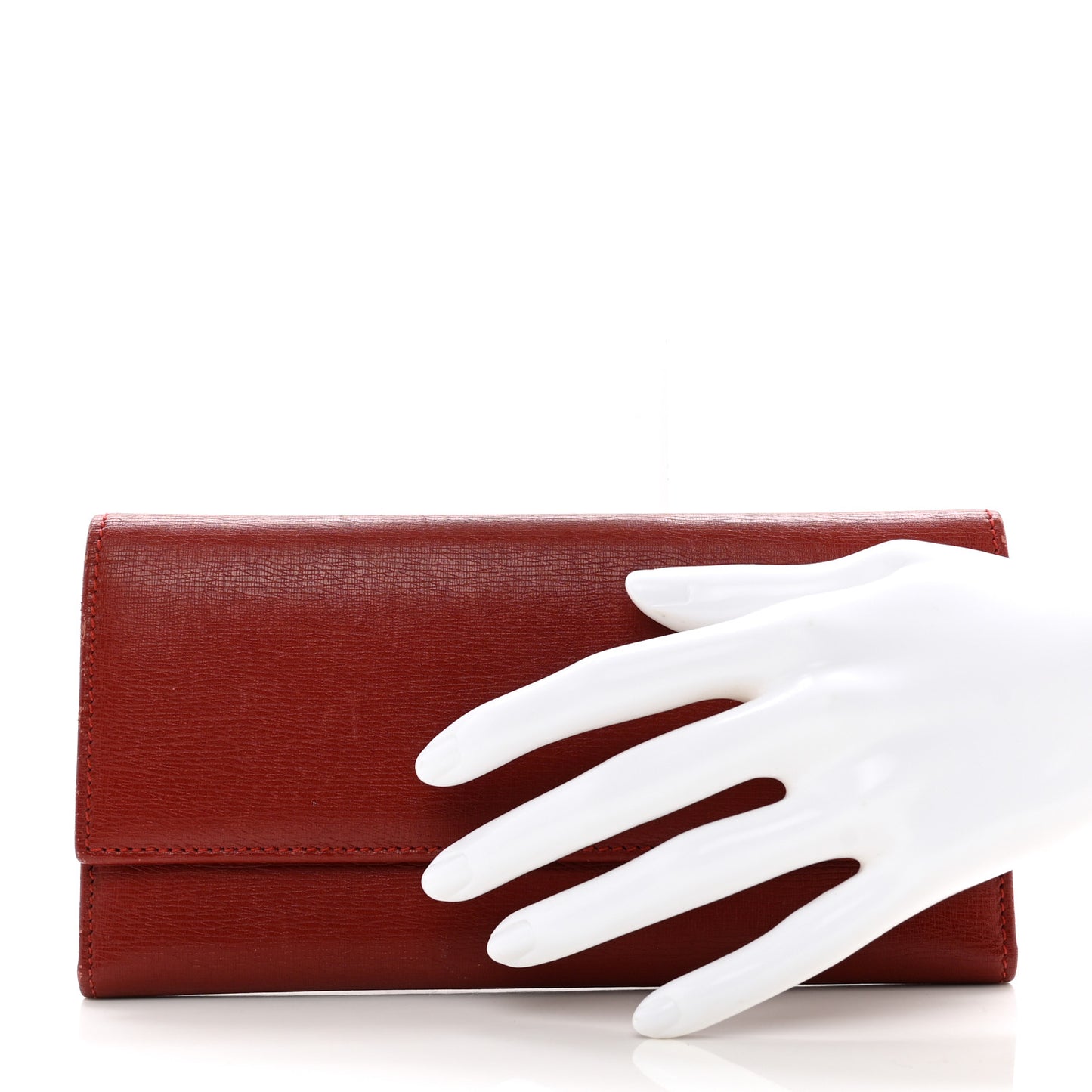 Calfskin GG Continental Wallet Red