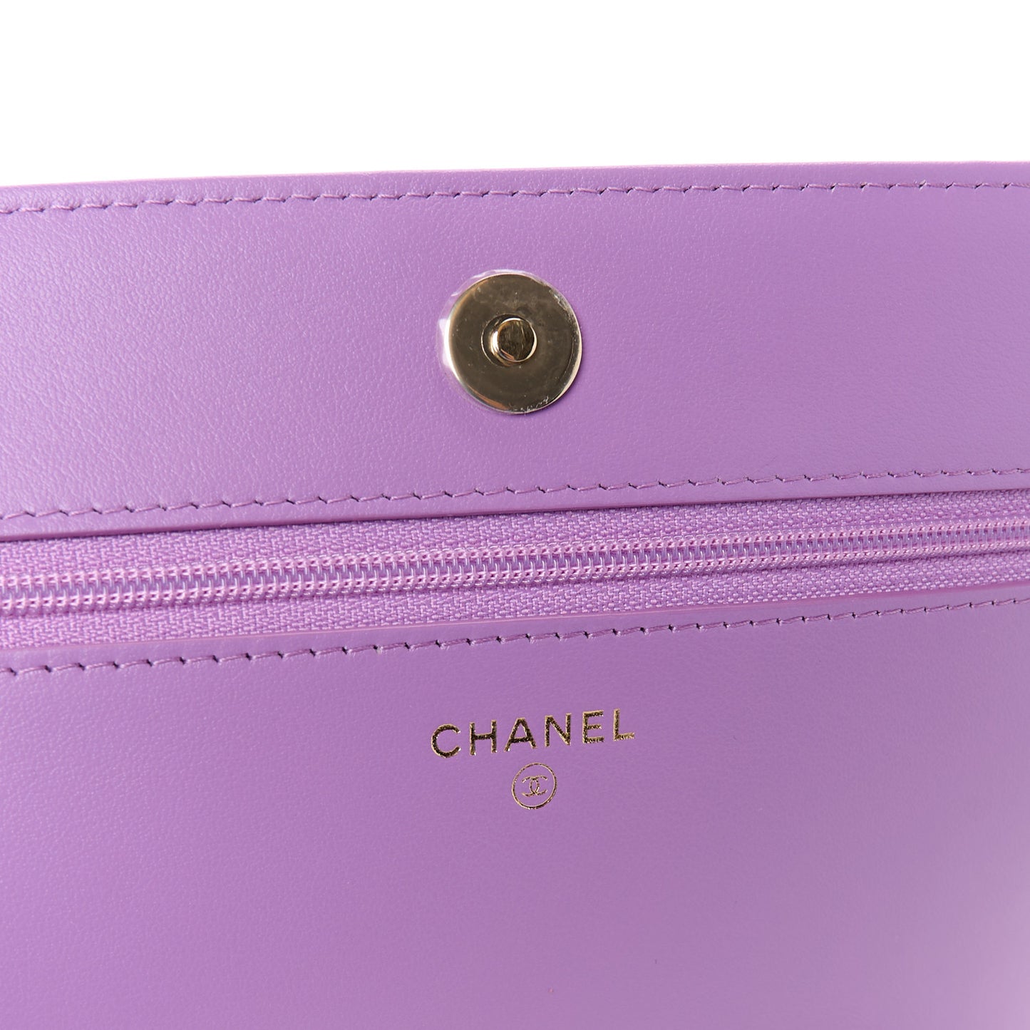 Caviar Quilted Boy Wallet On Chain WOC Purple