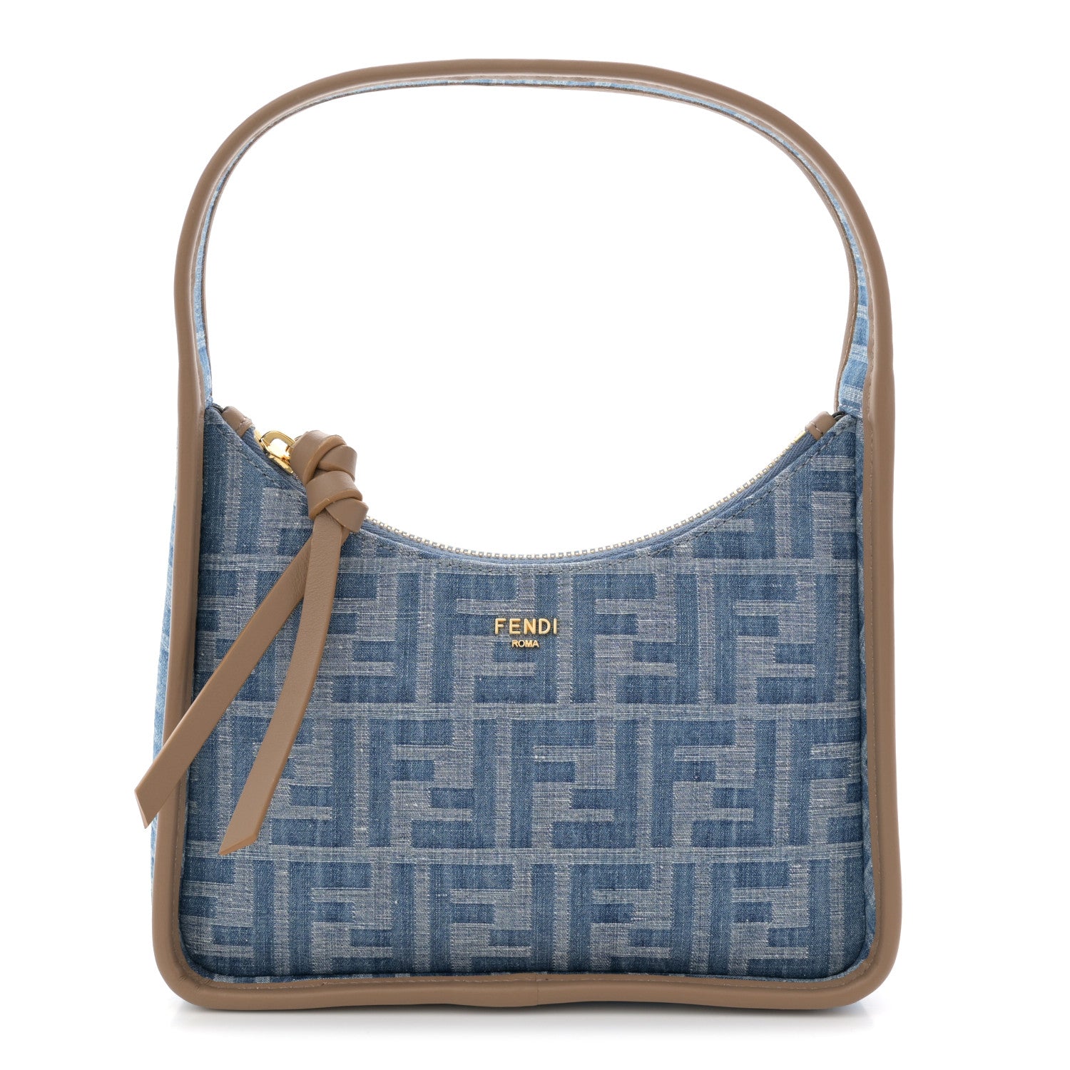 Fendi Denim Jacquard Vitello Grace FF 1974 Mini Fendessence