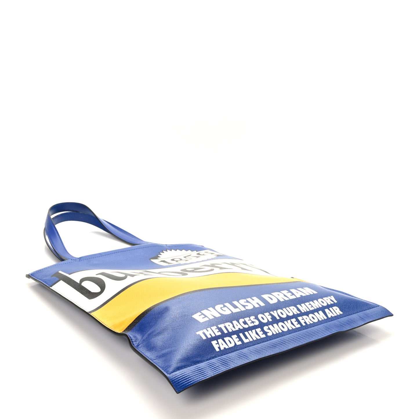 E-Canvas Slogan Book Tote Blue