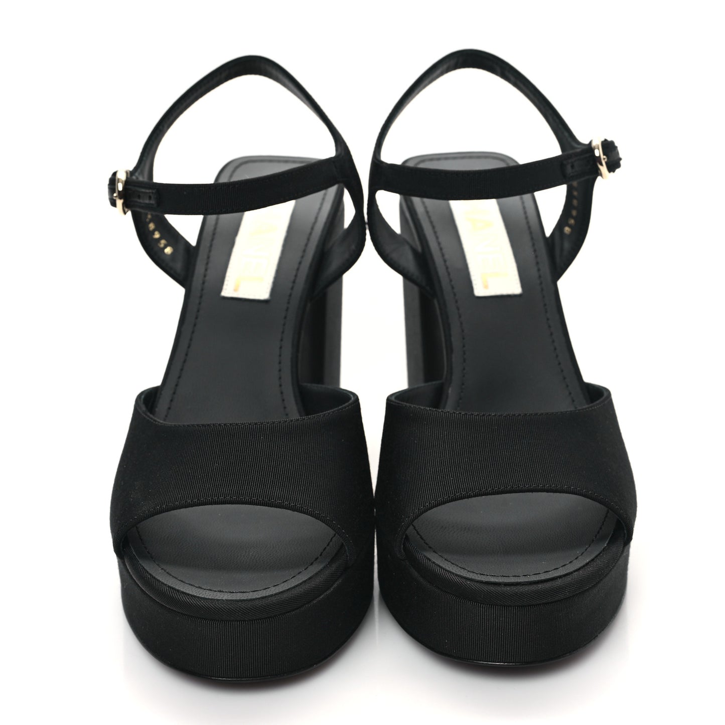 Grosgrain Platform Sandals 39 Black