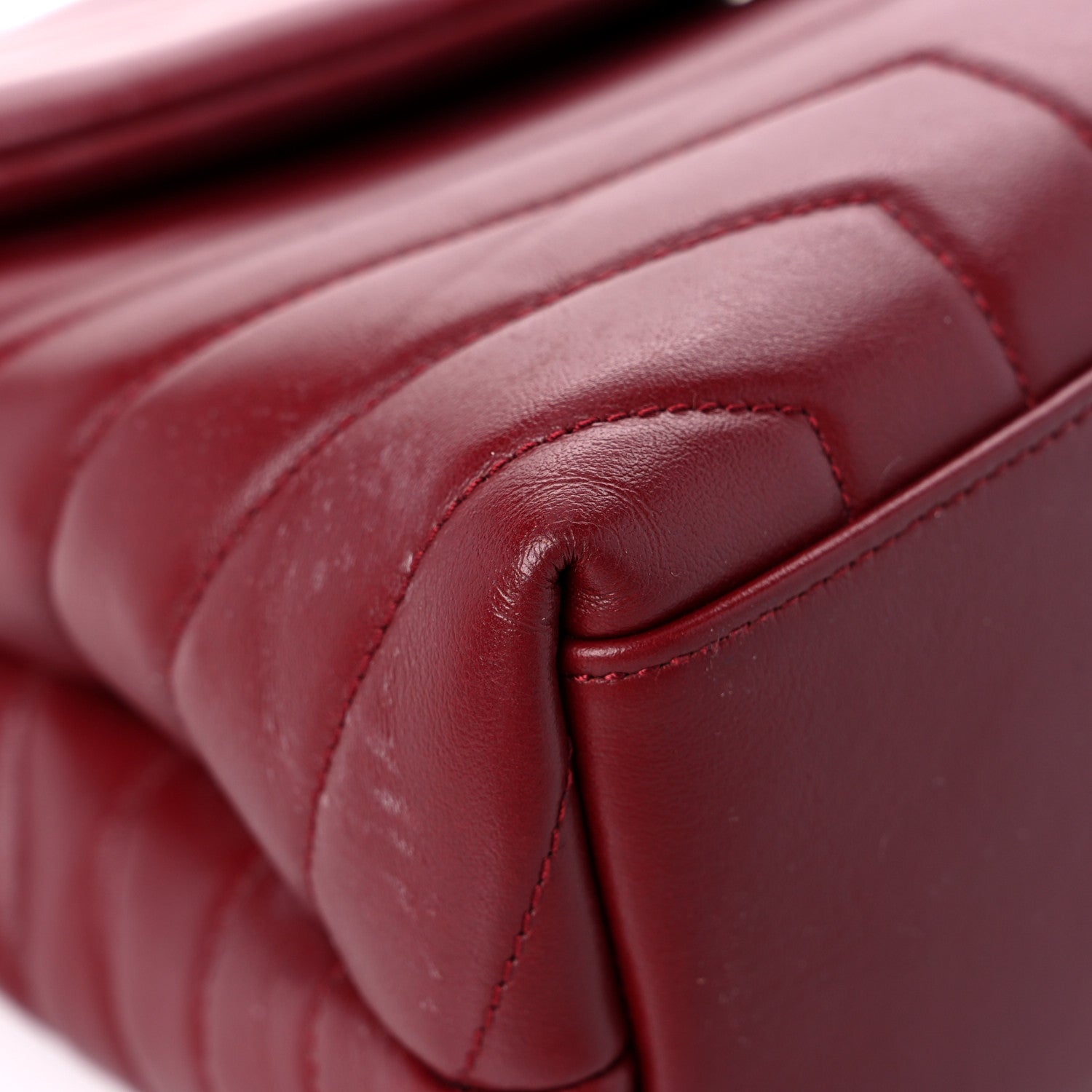Saint Laurent Calfskin Y Quilted Monogram Medium Loulou Chain Satchel Palissandre 9 of 28