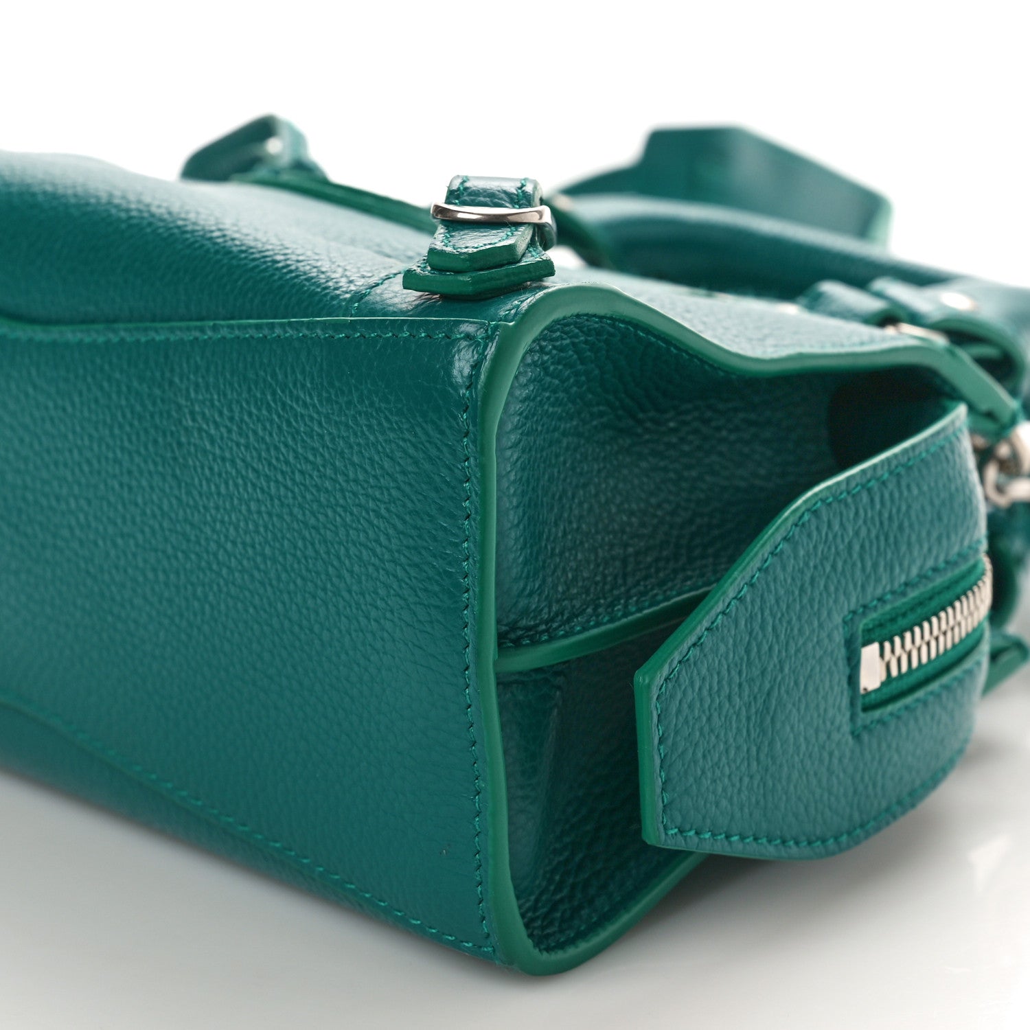 Balenciaga Grained Calfskin Neo Classic Silver Hardware Mini City Jade 10 of 10