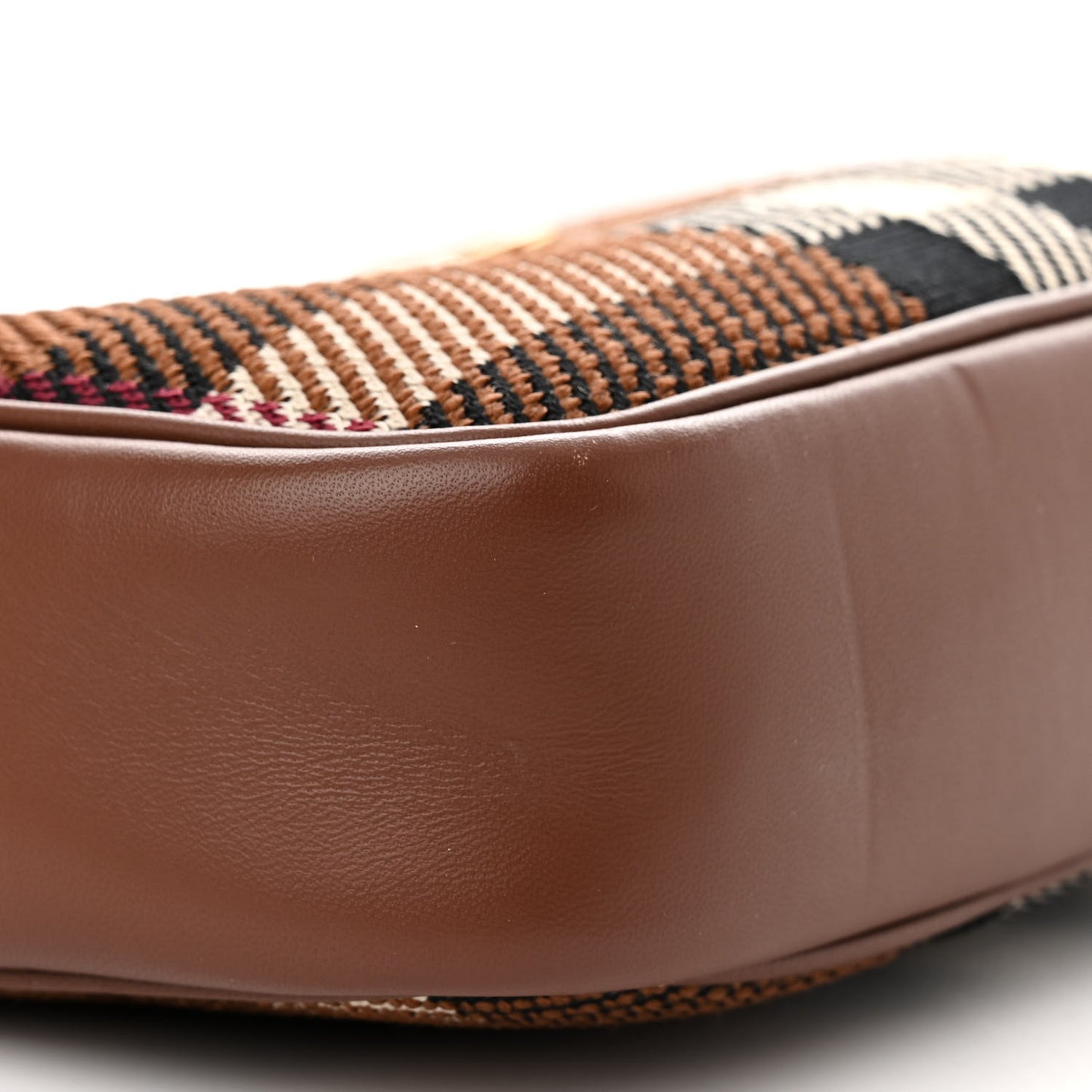 Calfskin Check Small Lola Camera Bag Dark Birch Brown