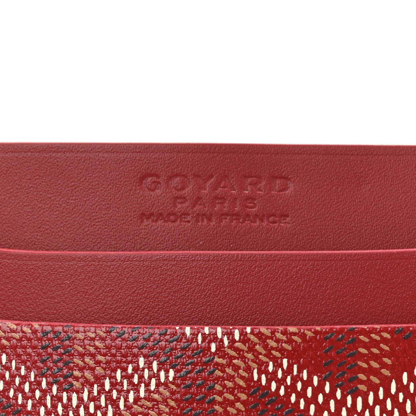 Goyardine Saint Sulpice Card Holder Red