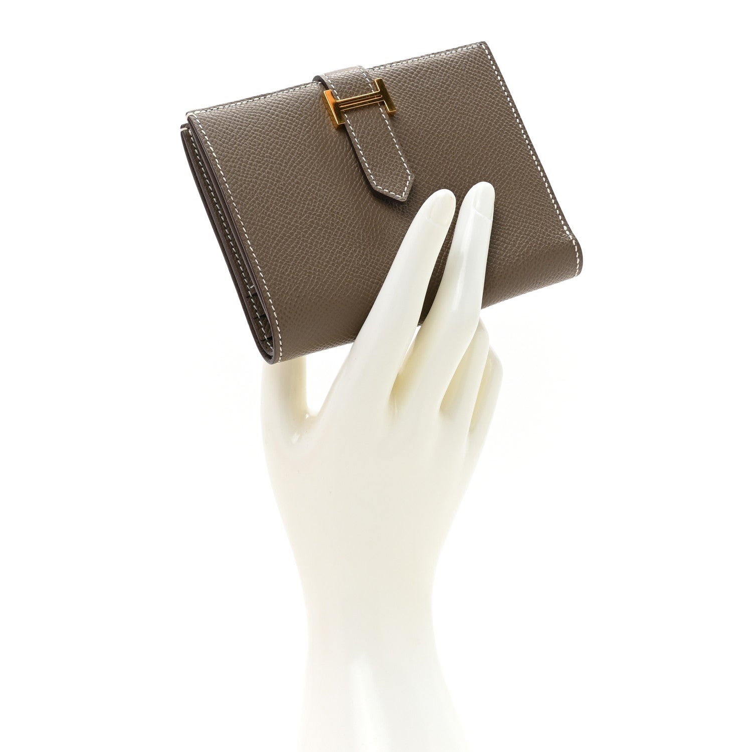 Hermes Epsom Bearn Compact Wallet Etoupe 2 of 12