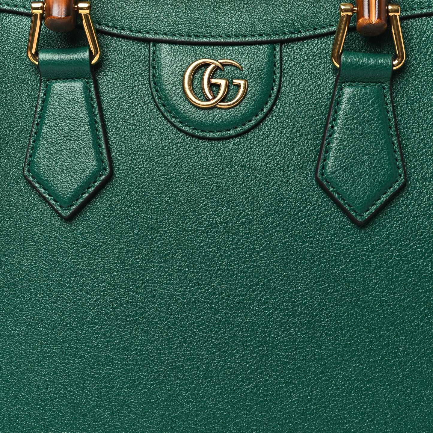 Wonka Grain Calfskin Small Diana Tote Bag Green Yellow Fluo