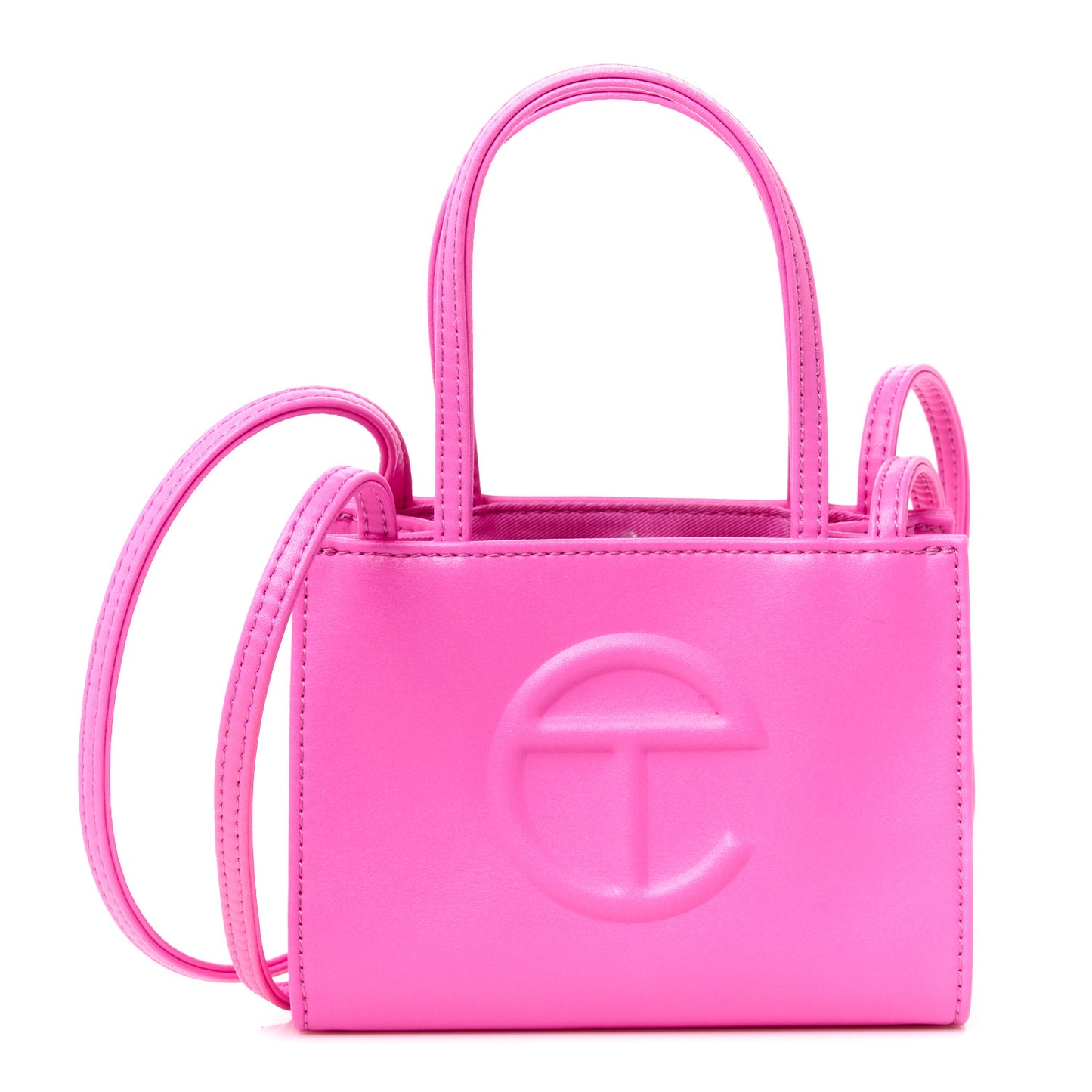 Vegan Leather Small Shopping Bag Azalea