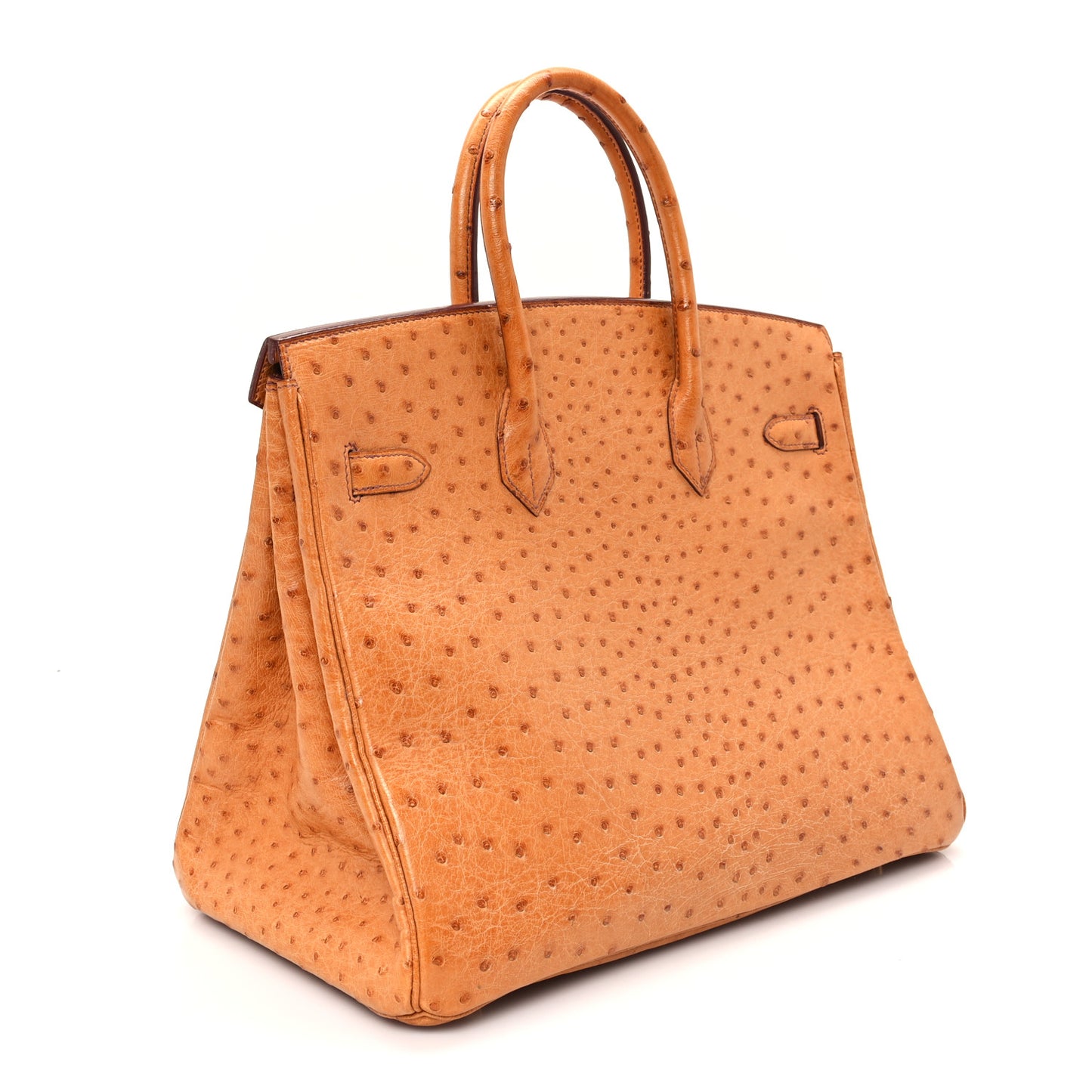 Ostrich Birkin 35 Cognac