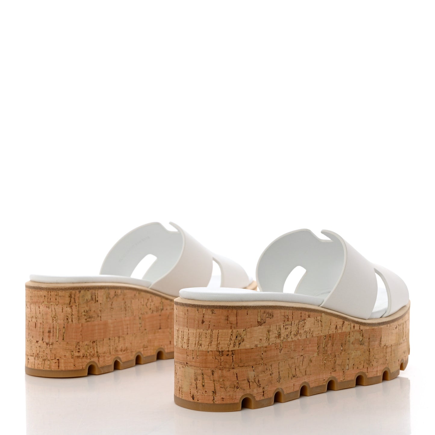 Calfskin Cork Eze 30 Sandals 35 White