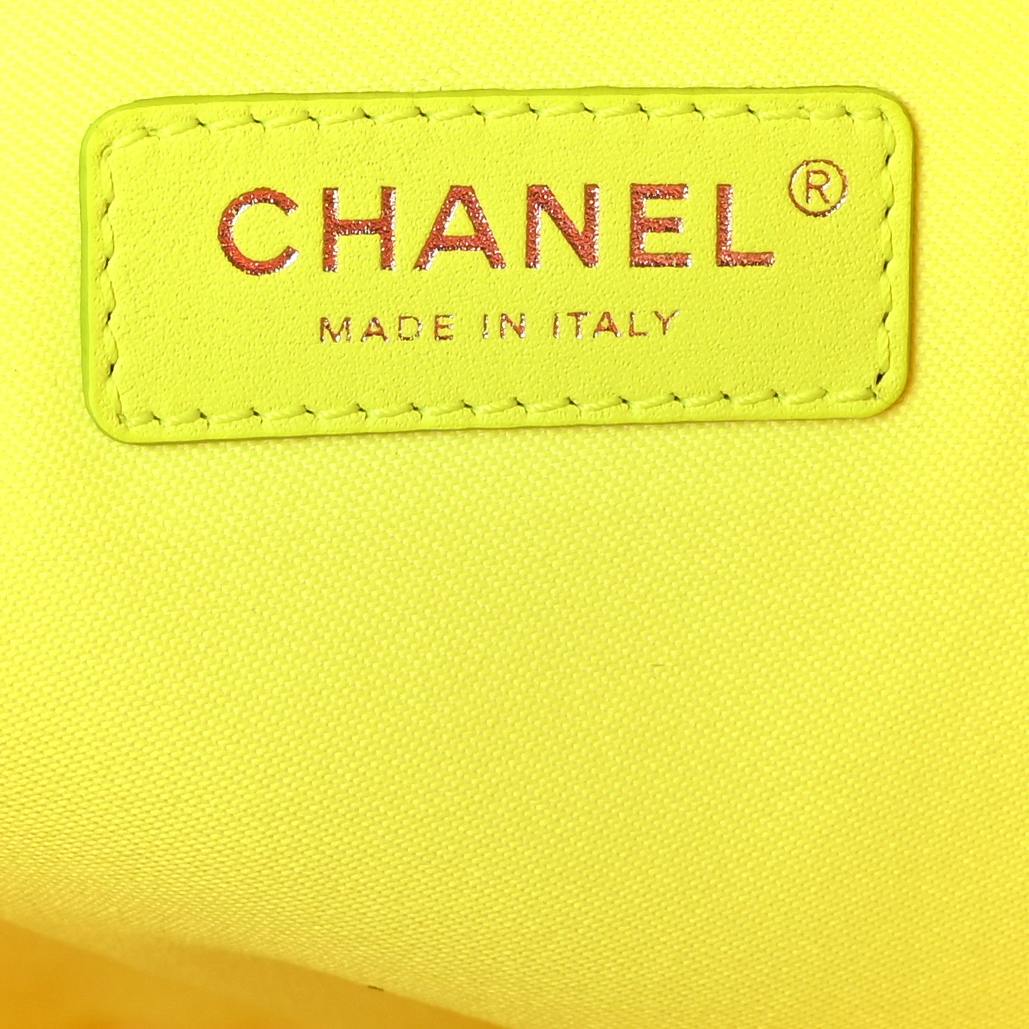 Chanel Mixed Fibers Calfskin Deauville Medium Tote Orange Yellow 7 of 11