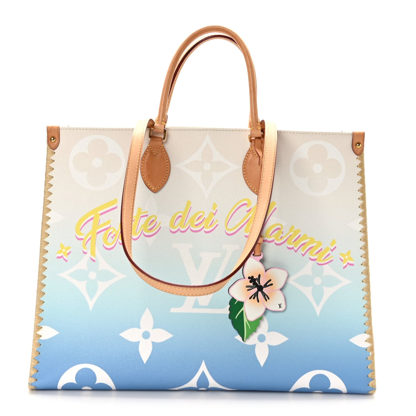 Monogram Giant Raffia Forte DeI Marmi By The Pool Onthego GM Blue