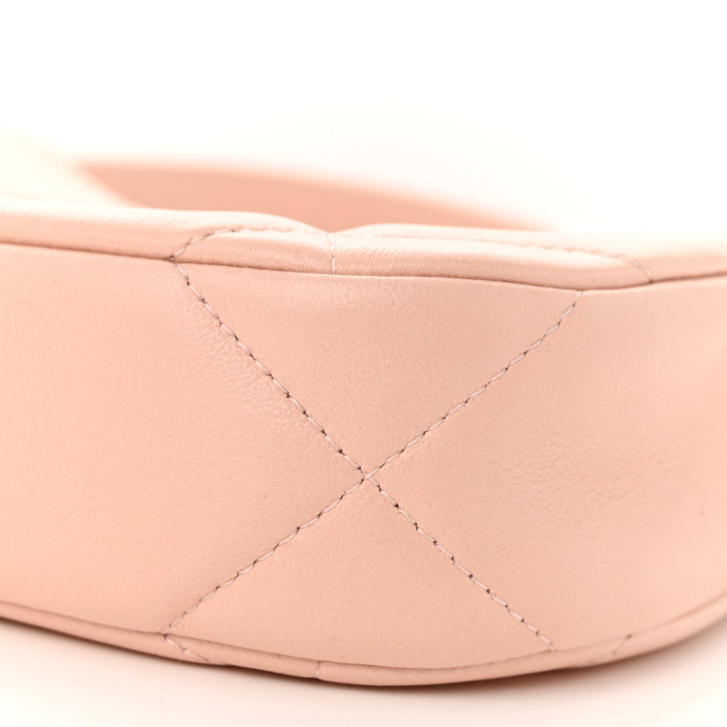 Lambskin Quilted Chanel 19 Hobo Clutch With Chain Light Pink