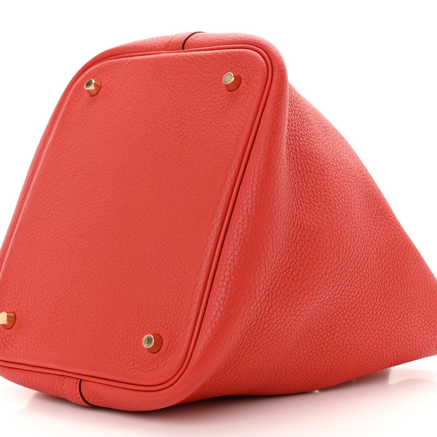 Taurillon Clemence Picotin Lock 22 MM Rouge Casaque