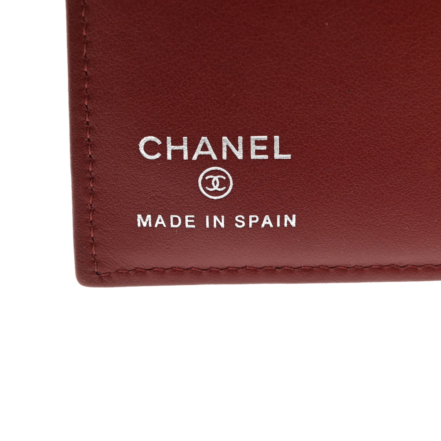 Caviar Quilted Passport Holder Burgundy