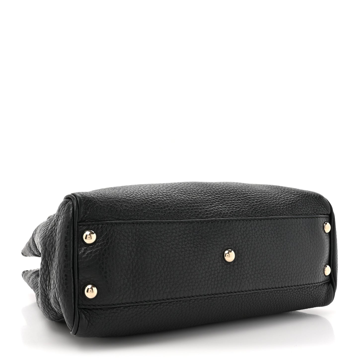 Cellarius Calfskin Mini Bamboo Shopper Tote Black