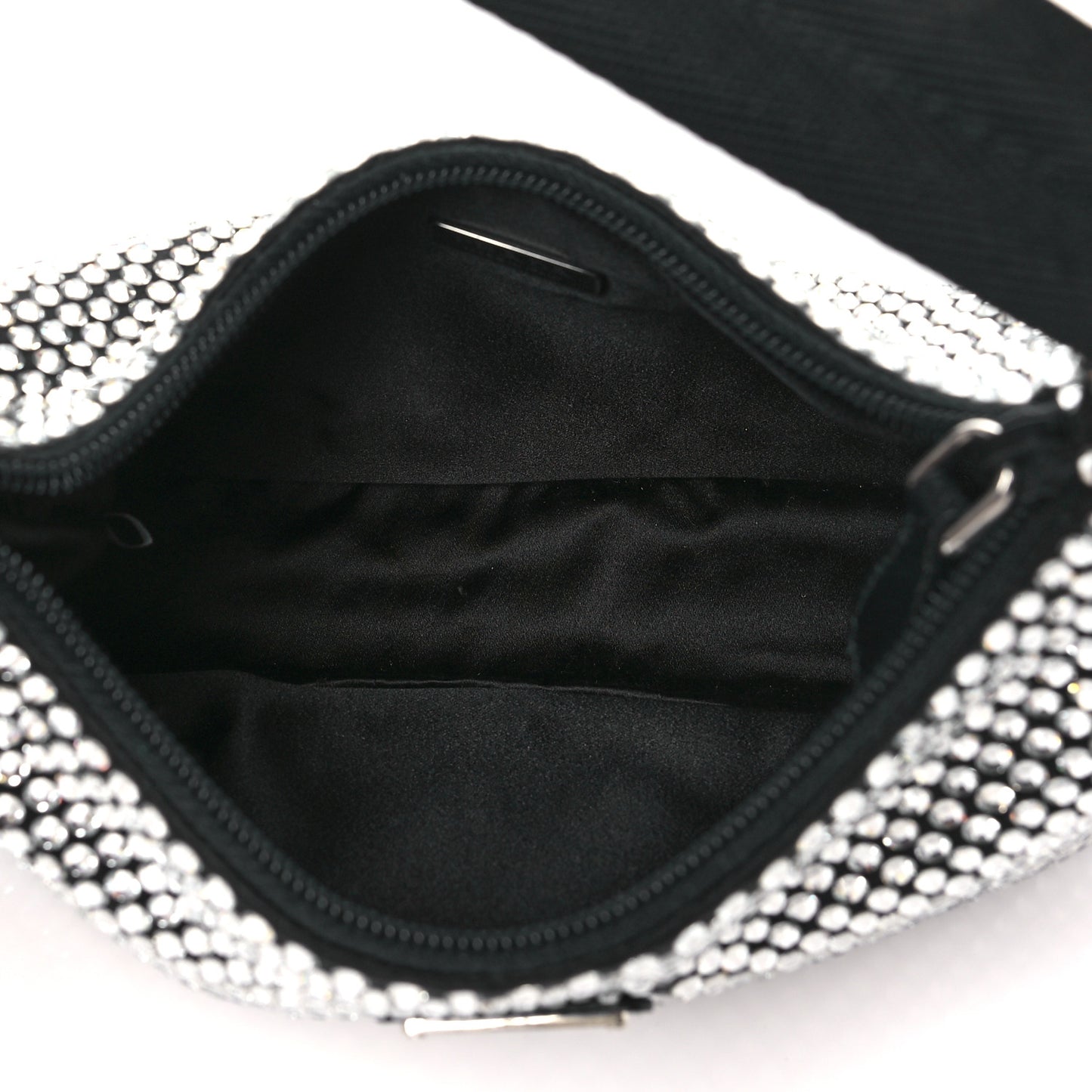 Satin Crystal Mini Re-Edition 2000 Bag Cristal