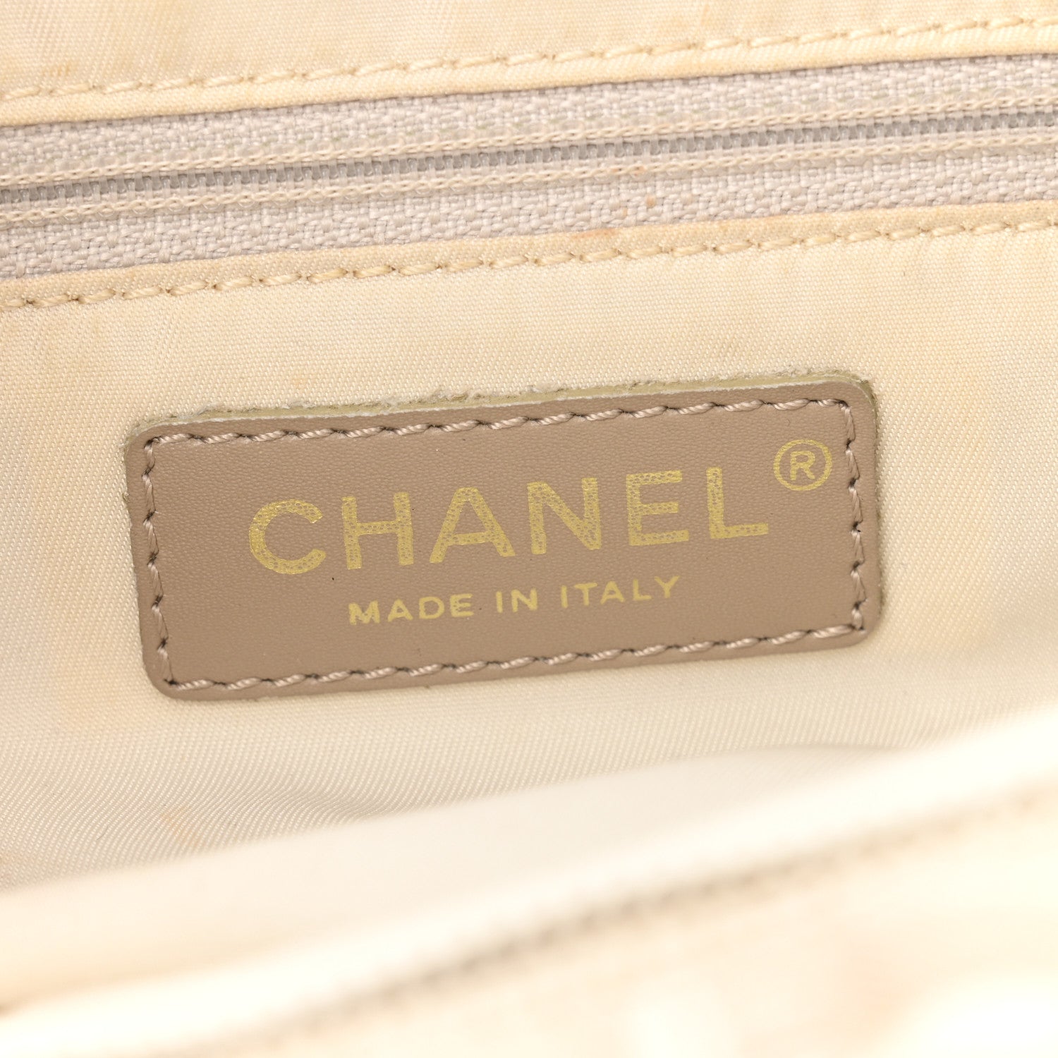 Chanel Nylon Travel Bowler Beige 6 of 12