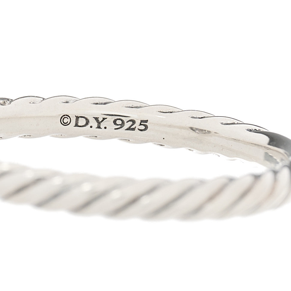 Sterling Silver Diamond Cable Classics Heart Ring 56 7.5