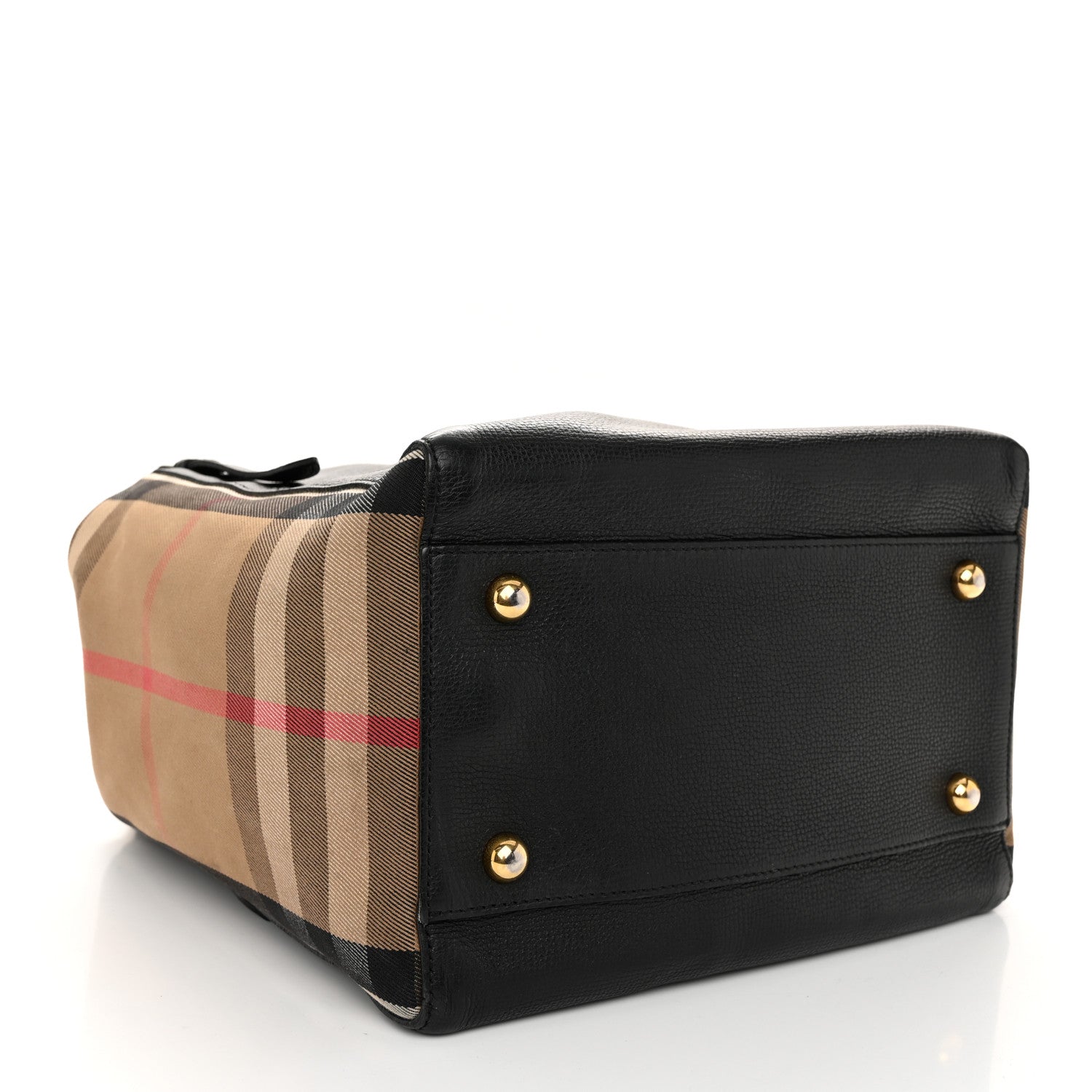 Burberry Grainy Calfskin House Check Small Canterbury Black 4 of 13