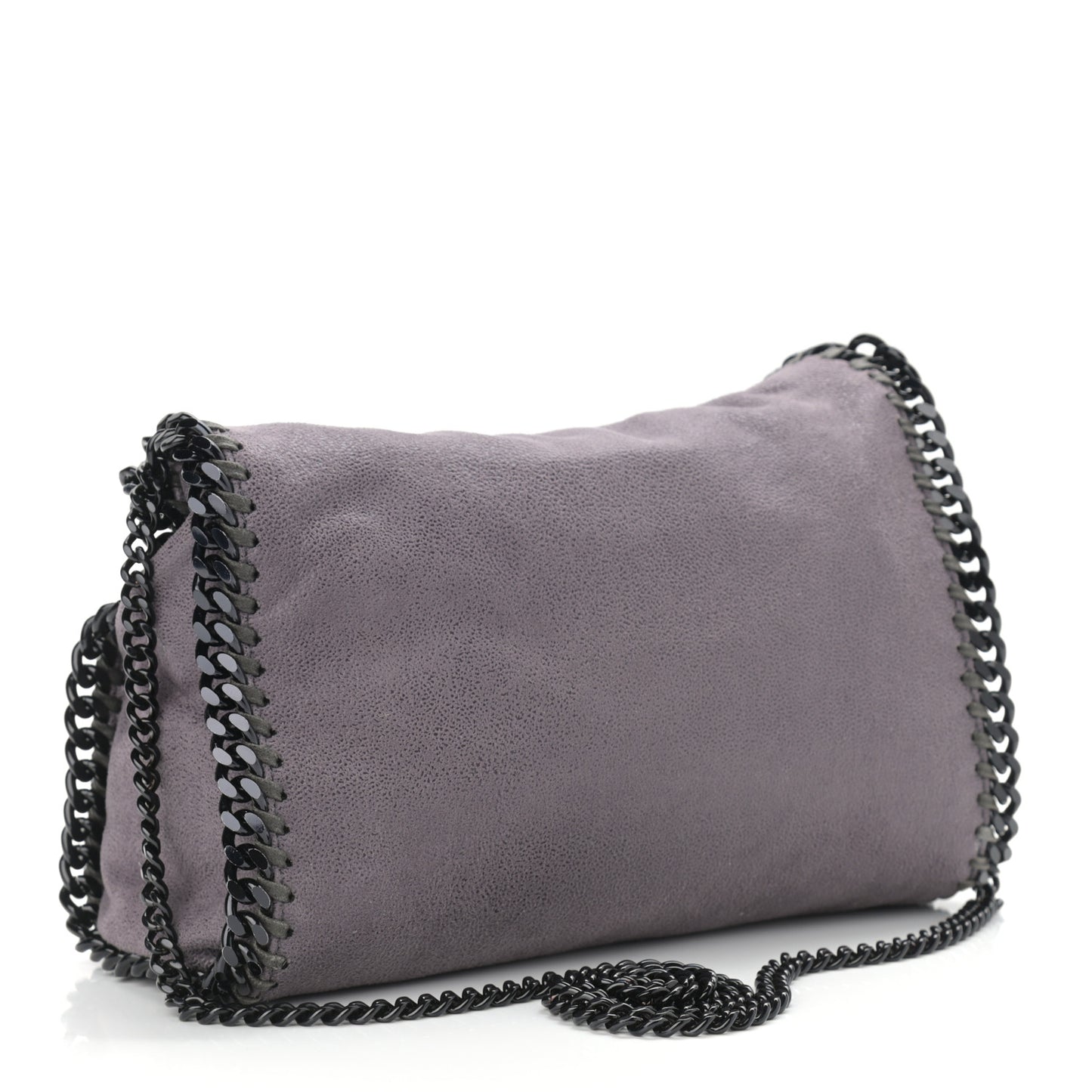 Shaggy Deer Mini Falabella Fold Over Tote Light Grey