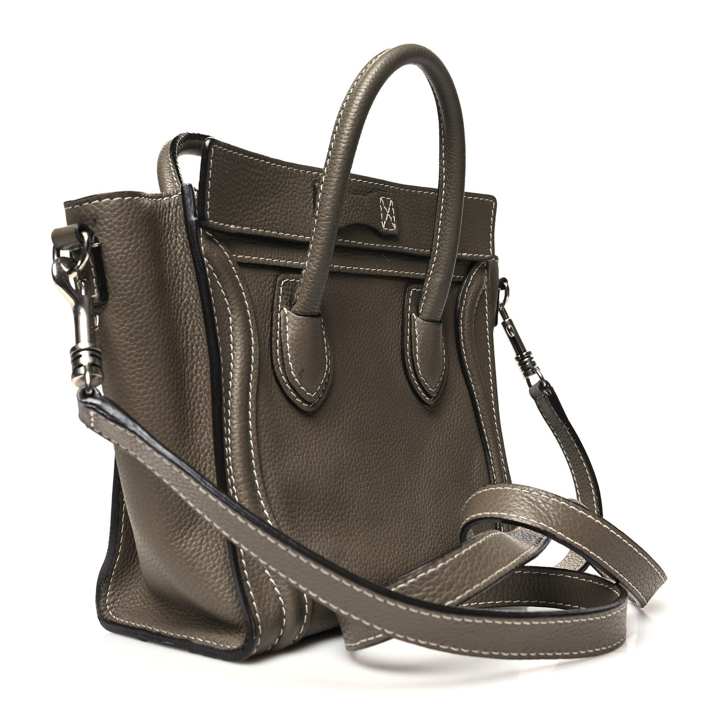 Drummed Calfskin Nano Luggage Souris