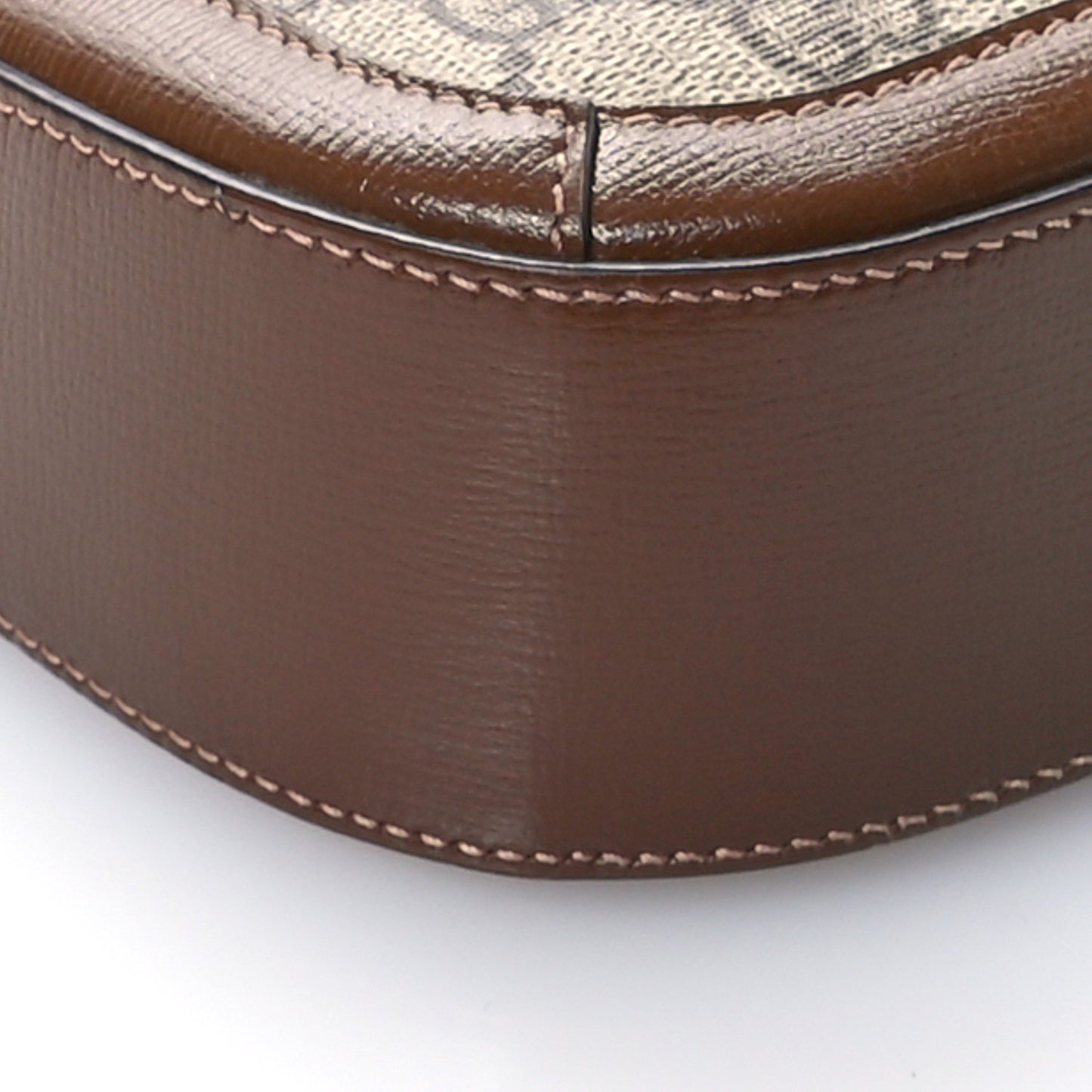 GG Supreme Monogram Azalea Calfskin Web Mini Horsebit 1955 Shoulder Bag Beige Ebony Brown Sugar