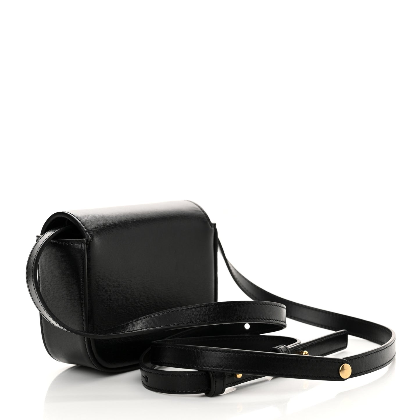 Shiny Calfskin Mini Claude Black
